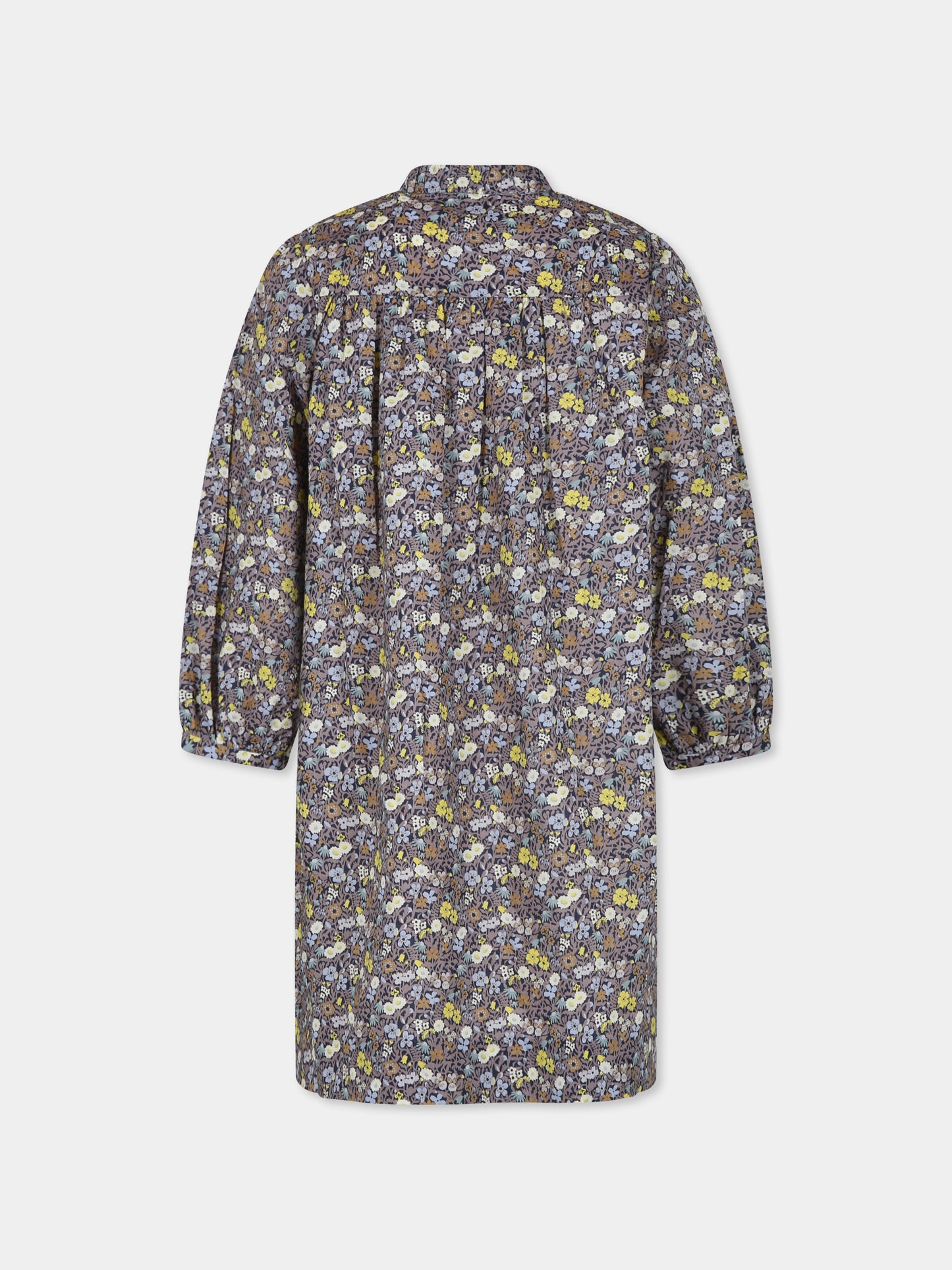 Vestito multicolor per bambina con stampa floreale,Bonpoint,W04GDRW00012 596B