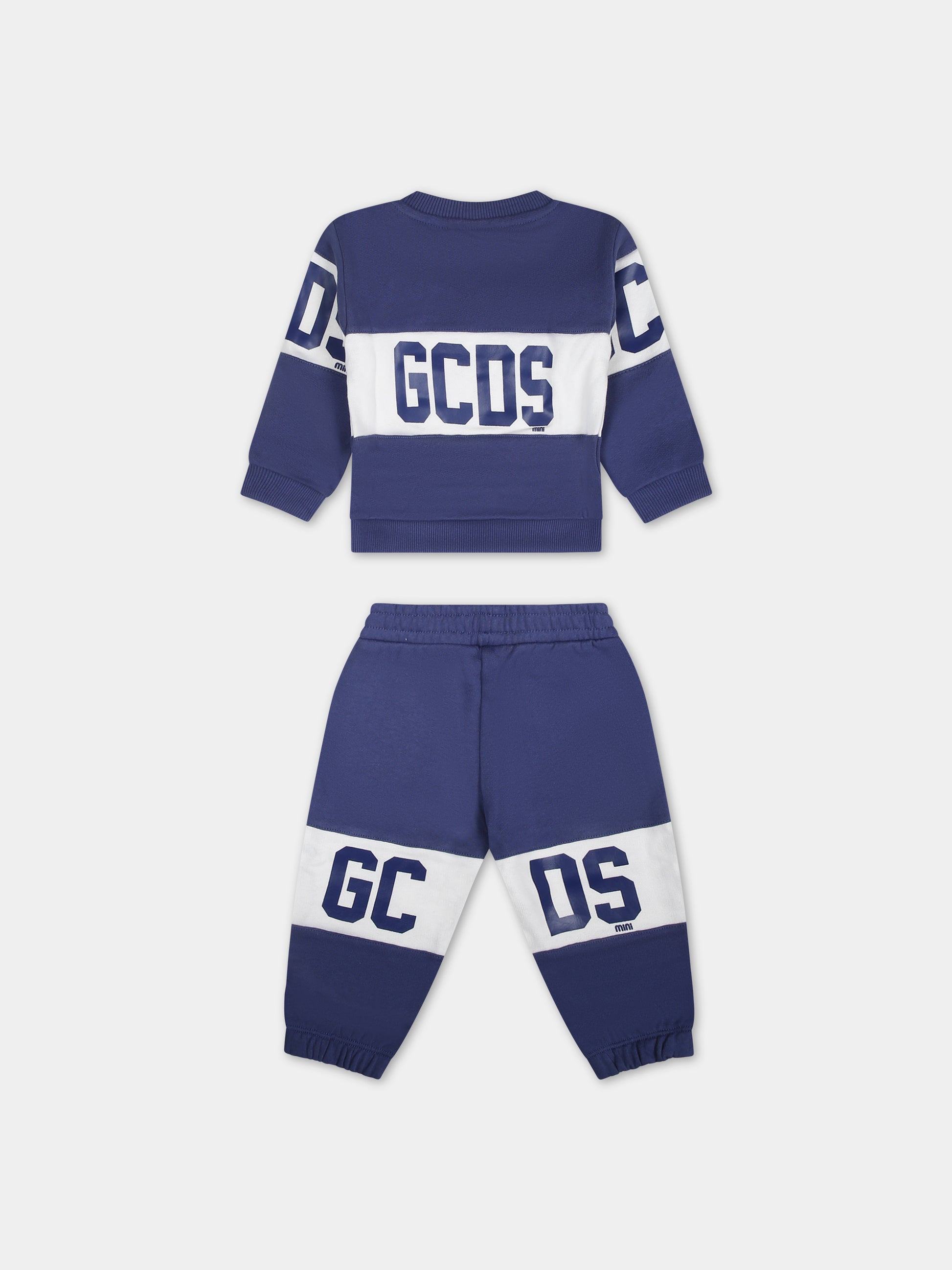 Completo blu per neonato con logo,Gcds Kids,GNK003 LCA33 40263
