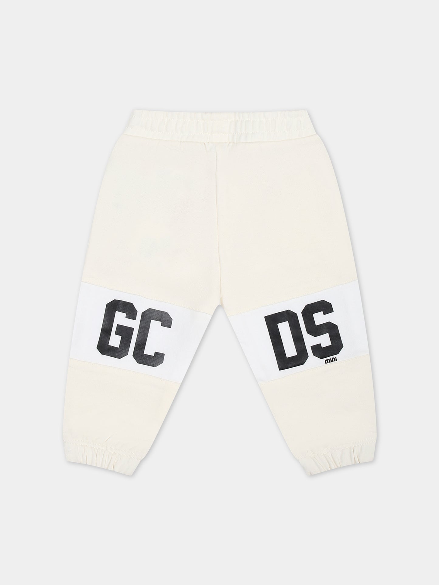 Pantalone bianco per neonati con logo,Gcds Kids,GUP00A LCA33 10063