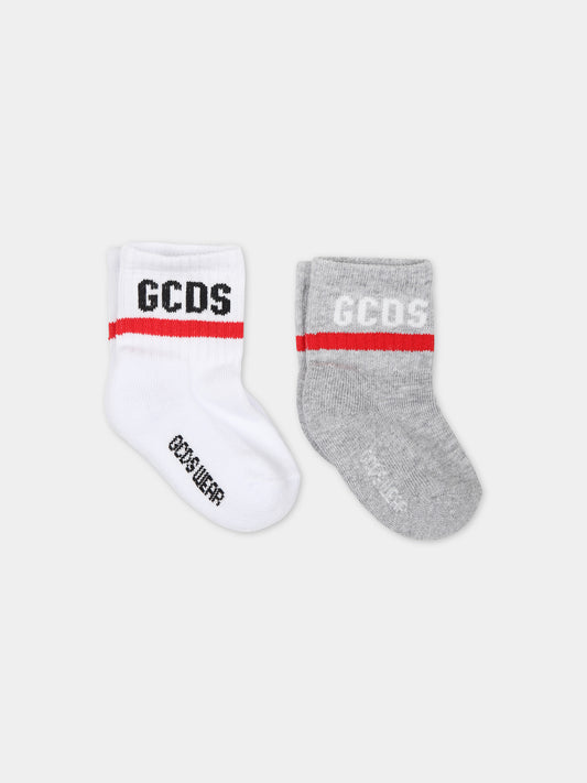 Set calze per neonati con logo,Gcds Kids,GUX00I LHE25 80320