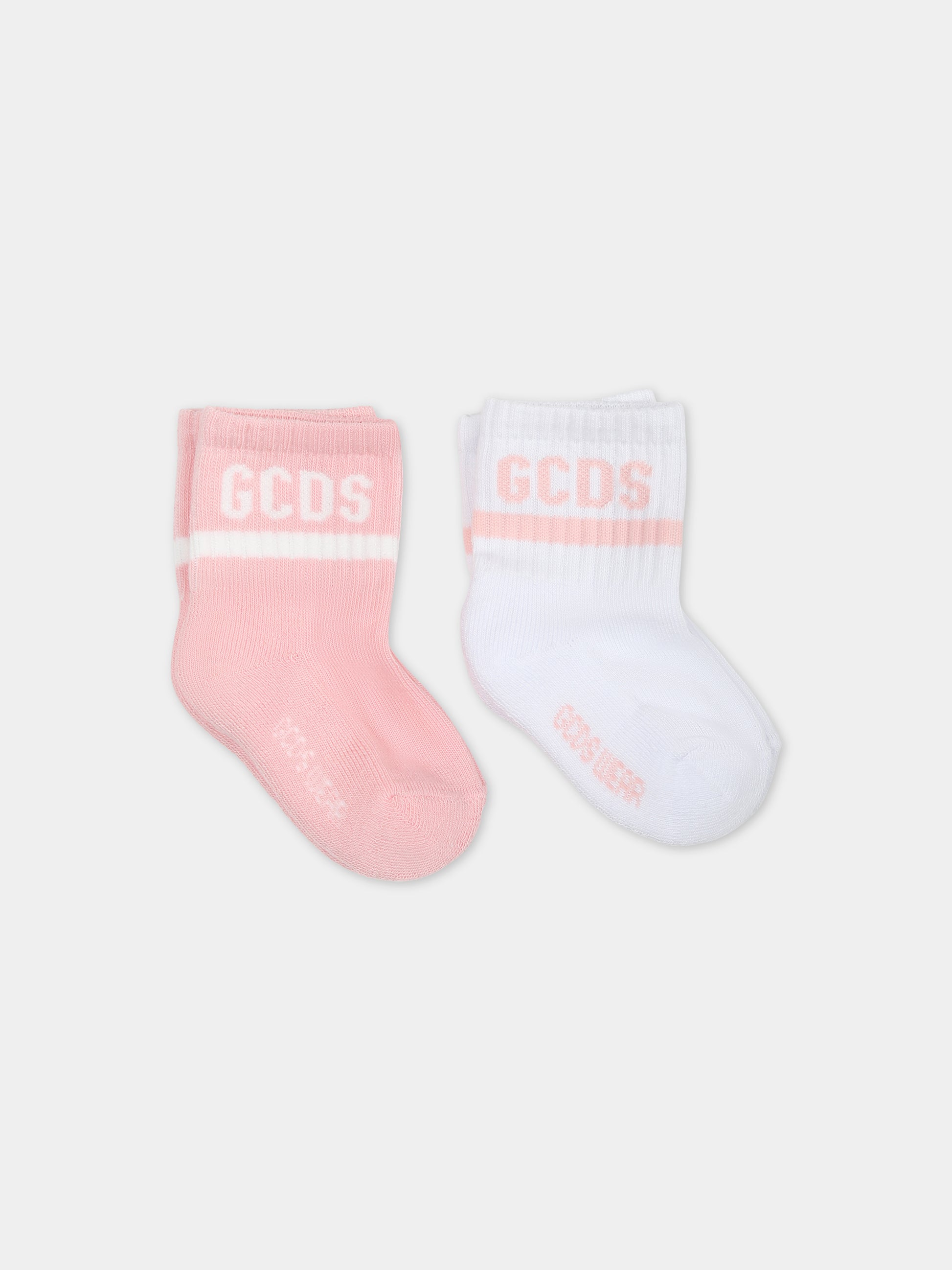 Set calze per neonati con logo,Gcds Kids,GUX00I LHE25 80447