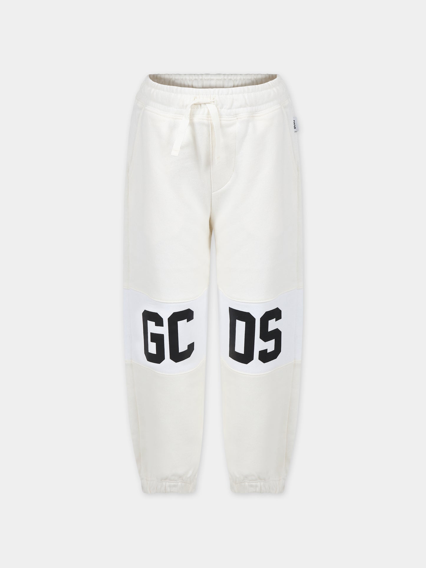 Pantalone bianco per bambini con logo,Gcds Kids,DNP003 LCA33 10063