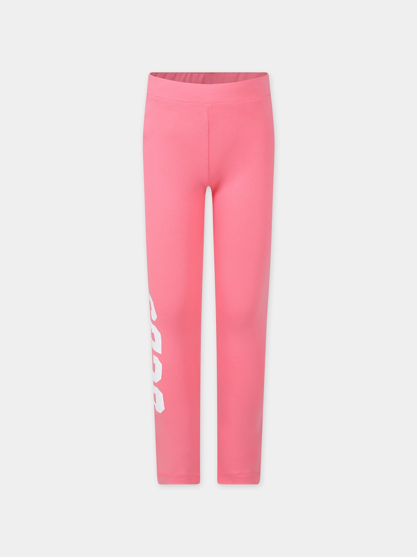 Leggings fucsia per bambina con logo,Gcds Kids,DCP003 LBA00 51452