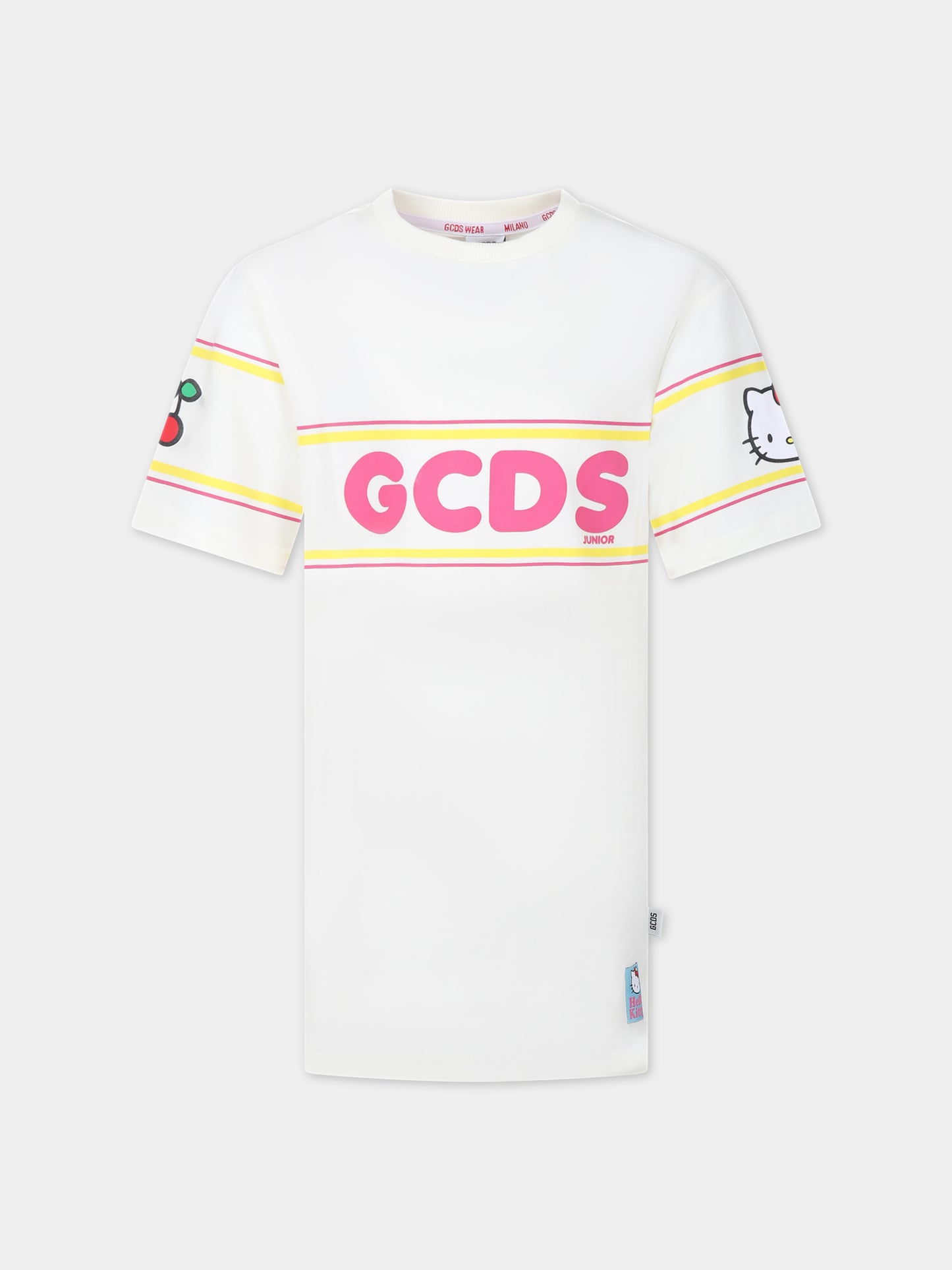 Vestito bianco per bambina,Gcds Kids,DCV002 LBA23 10063