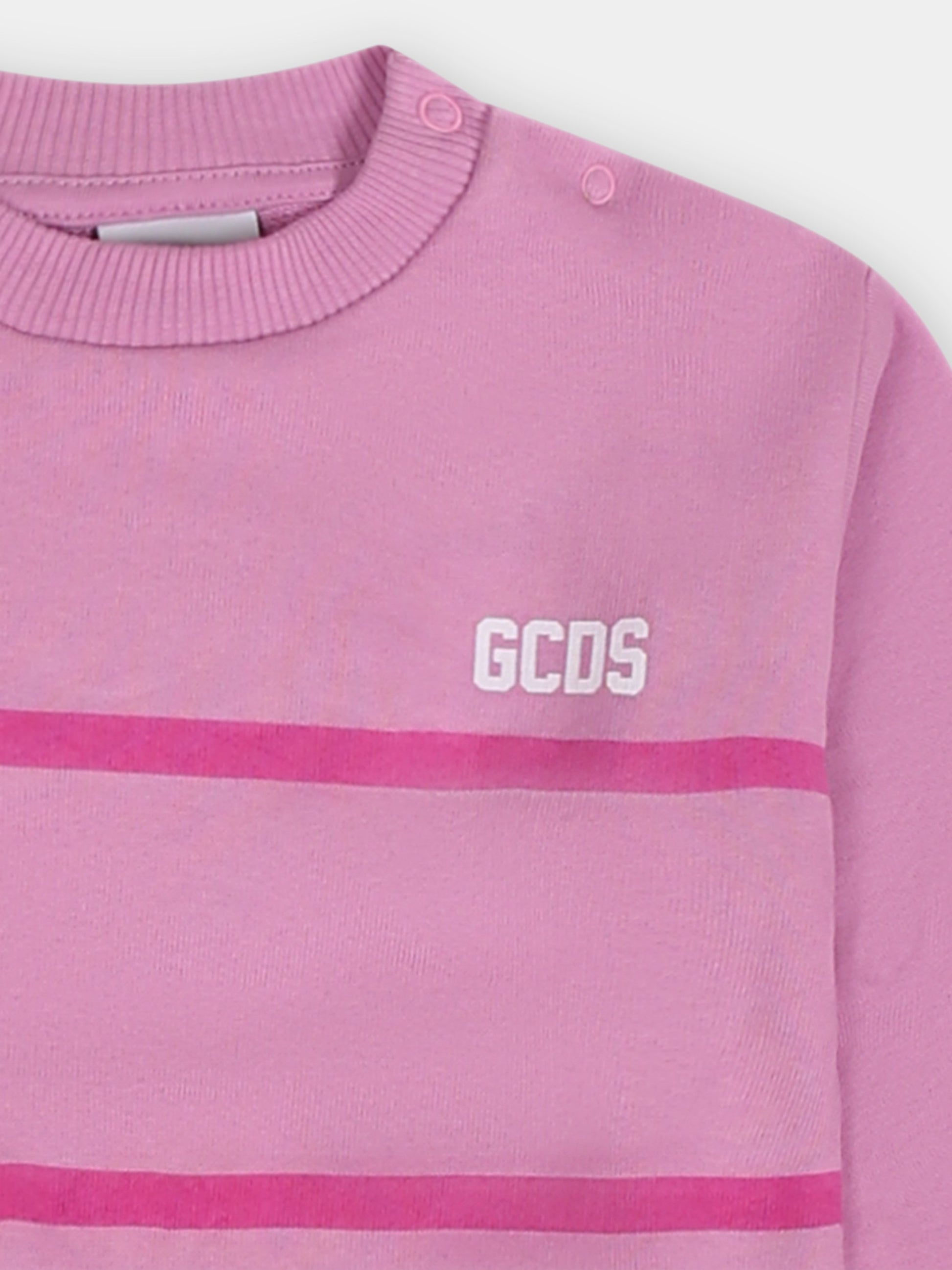 Completo lilla per neonata con logo,Gcds Kids,GPK009 LCA52 50304