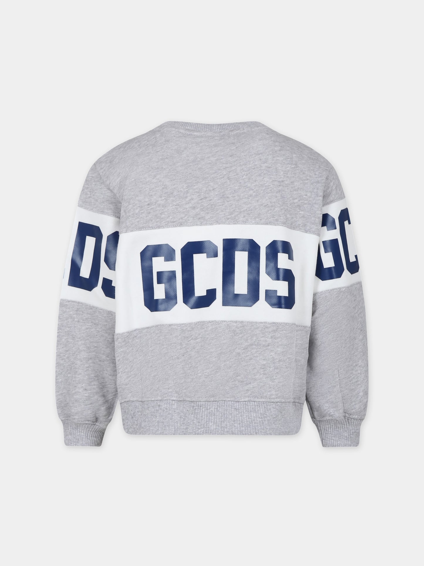 Felpa grigia per bambini con logo,Gcds Kids,DOF005 LCA44 60926