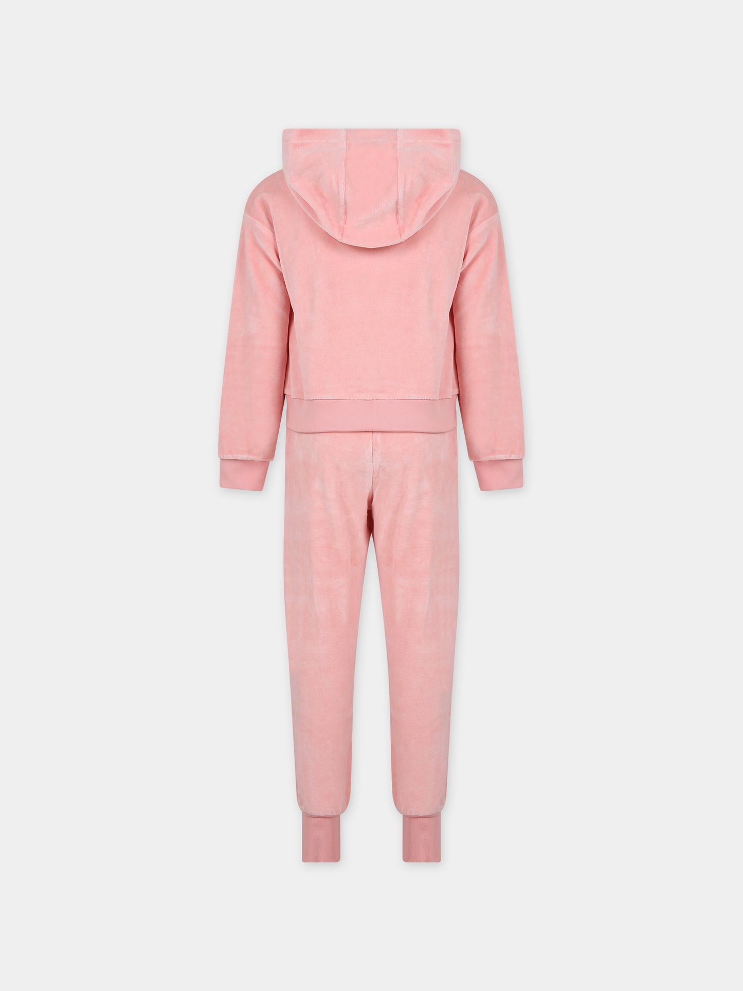 Completo rosa per bambina con Teddy Bears e logo,Moschino Kids,HDK02L LGA07 50209