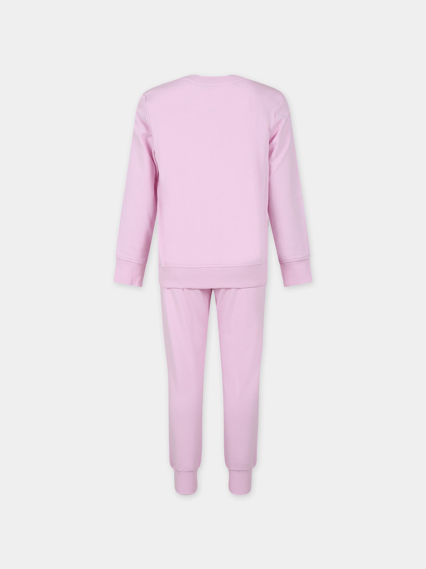 Completo rosa per bambina con Teddy Bears e logo,Moschino Kids,HUK03G LCA40 51684