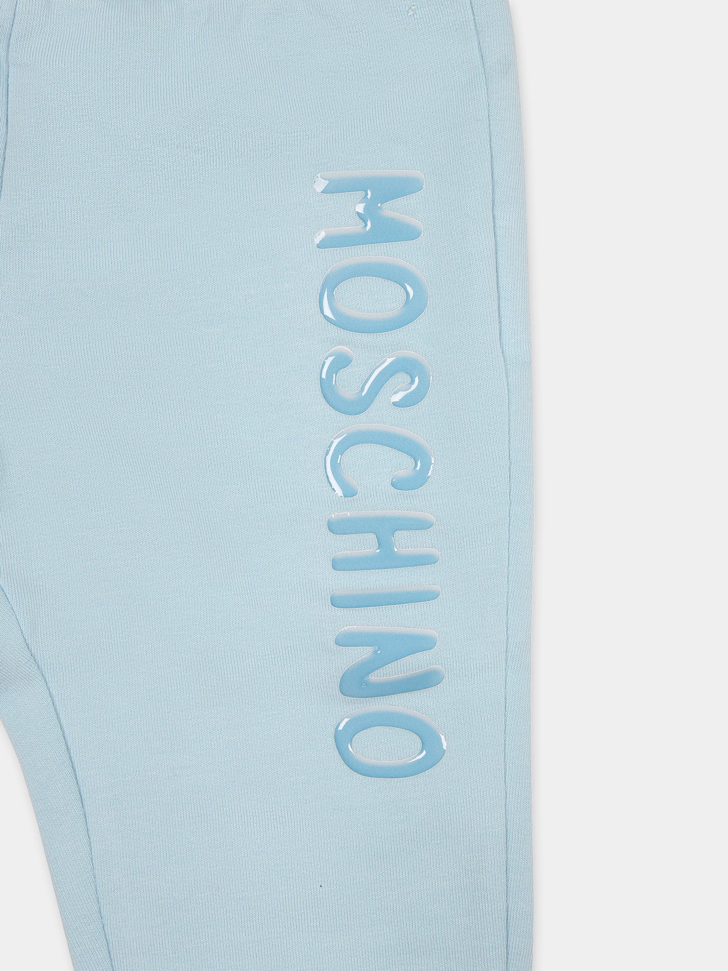 Completo celeste per neonata con teddy bear,Moschino Kids,MMK039 LDA17 40304