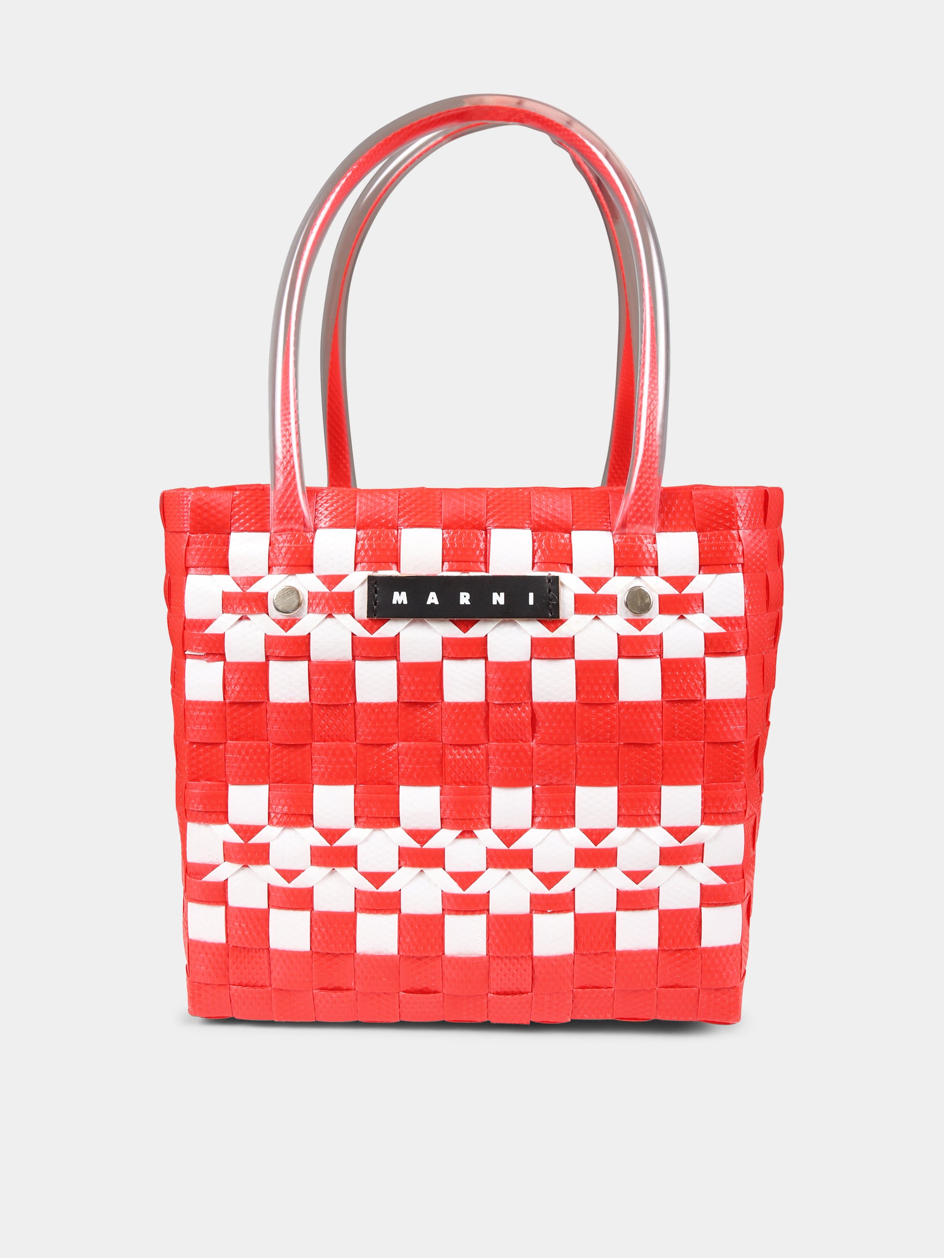 Borsa rossa per bambina con logo,Marni Kids,M01286 M00IW MW90F 0MC45