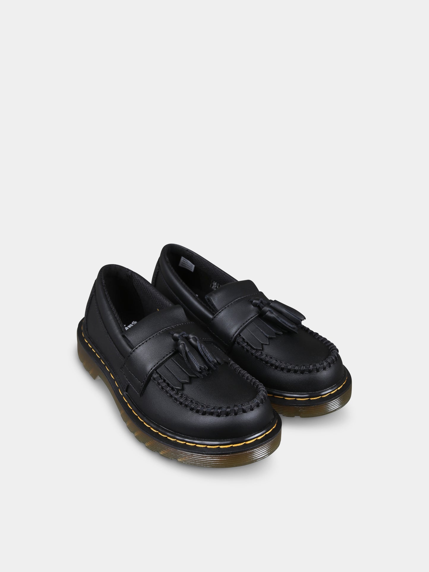 Mocassini Adrian neri per bambini,Dr. Martens,ADRIAN J 30963001 BLACK SOFTY T