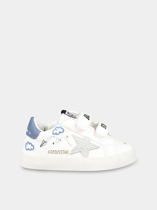 Sneakers bianche per neonato con stella,Golden Goose,GIF00166 F006234 10509