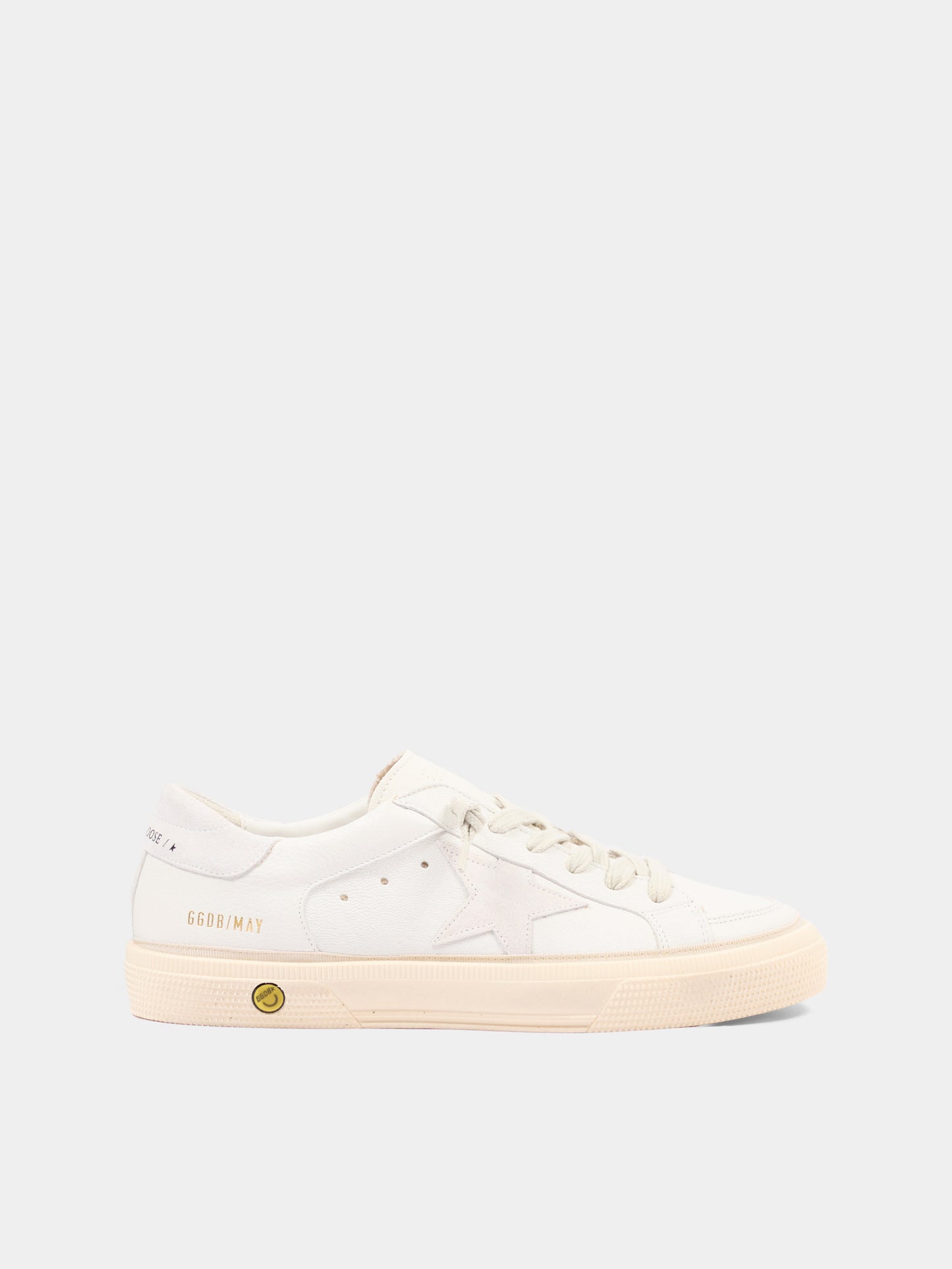 Sneakers May avorio per bambini con stella,Golden Goose,GTF00495 F004814 10100