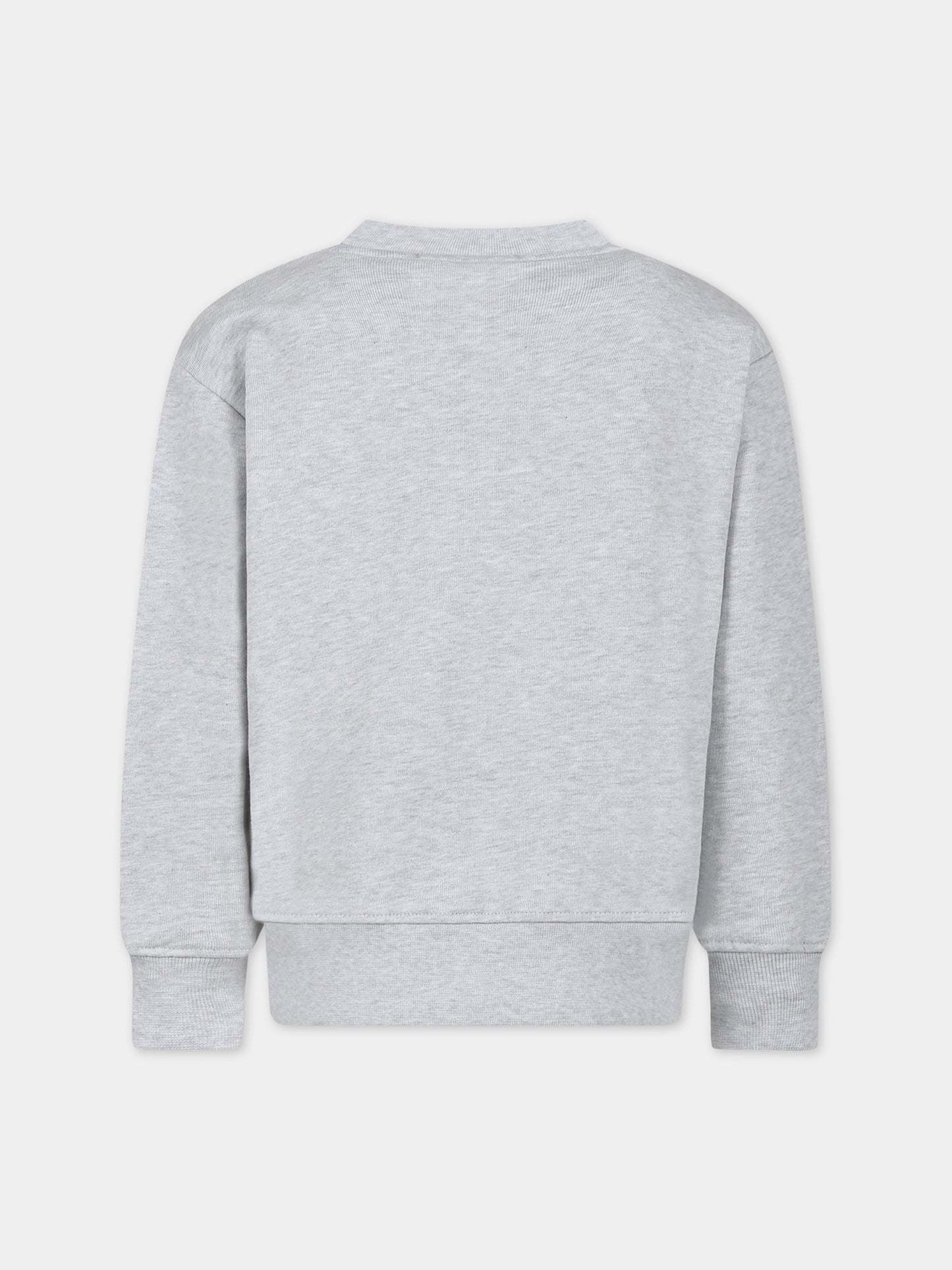 Felpa grigia per bambini con logo,Msgm Kids,F3MSJUSW022 107