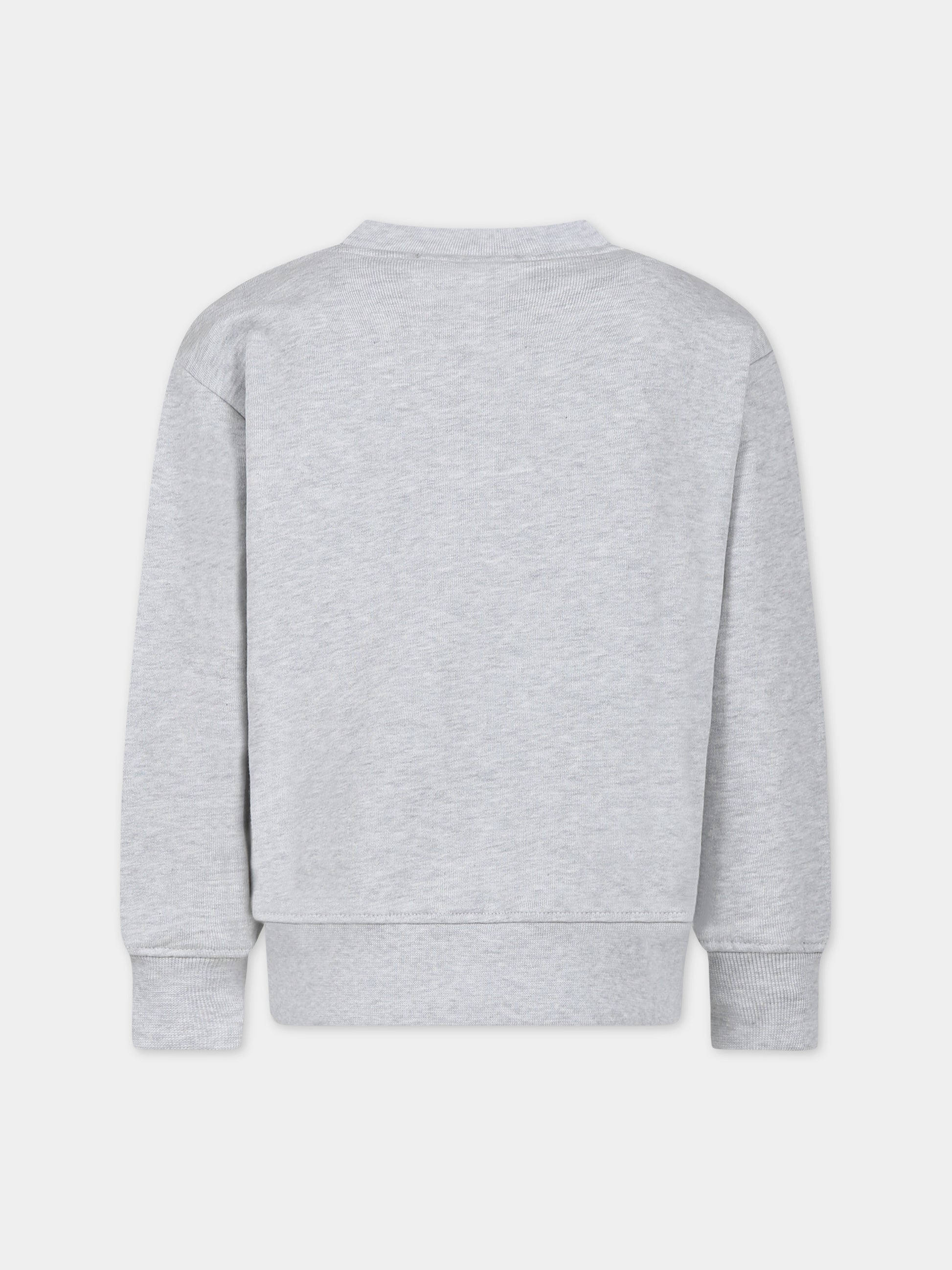 Felpa grigia per bambini con logo,Msgm Kids,F3MSJUSW022 107