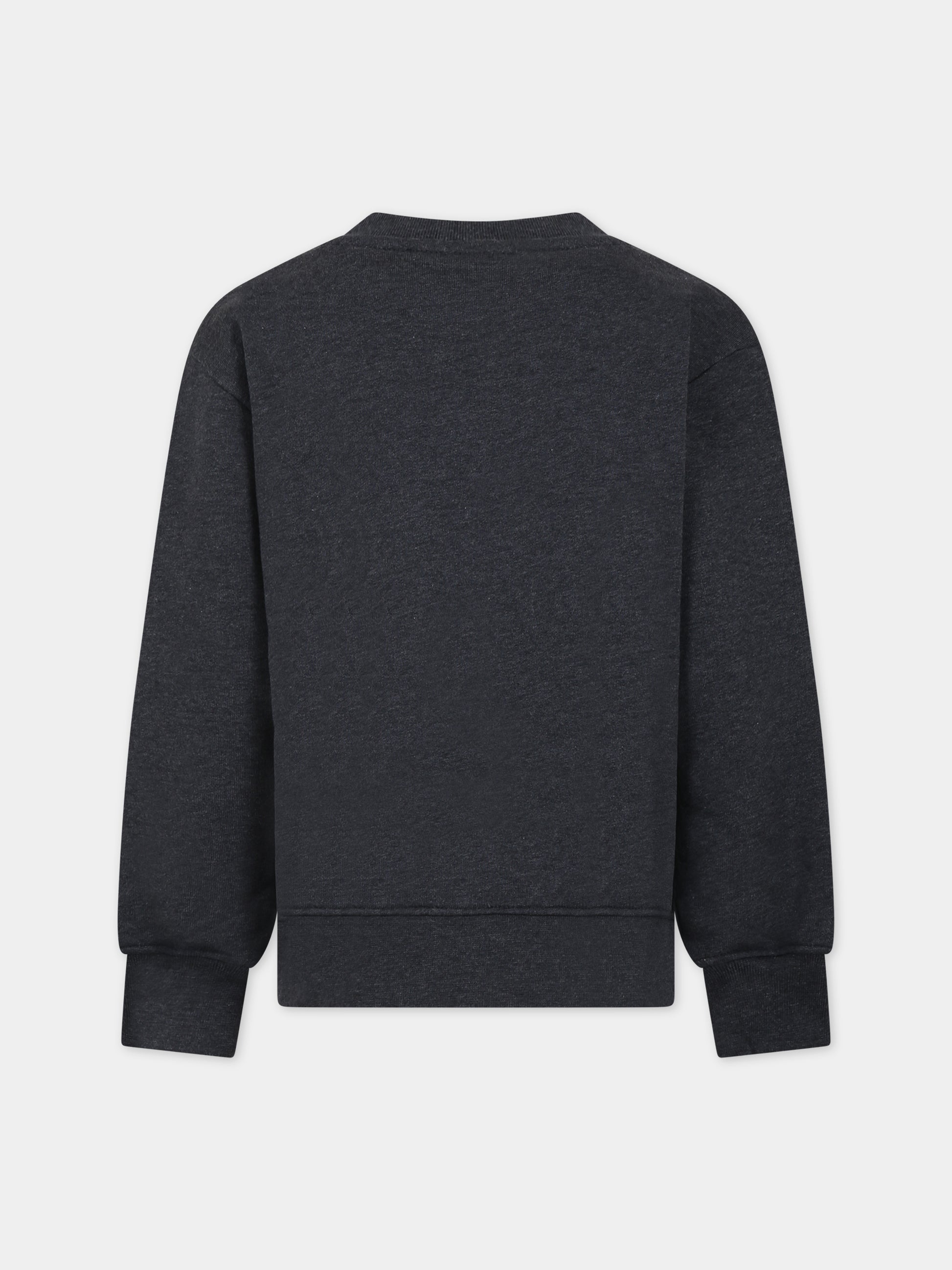 Felpa grigia per bambina con logo,Msgm Kids,F3MSJUSW021 104