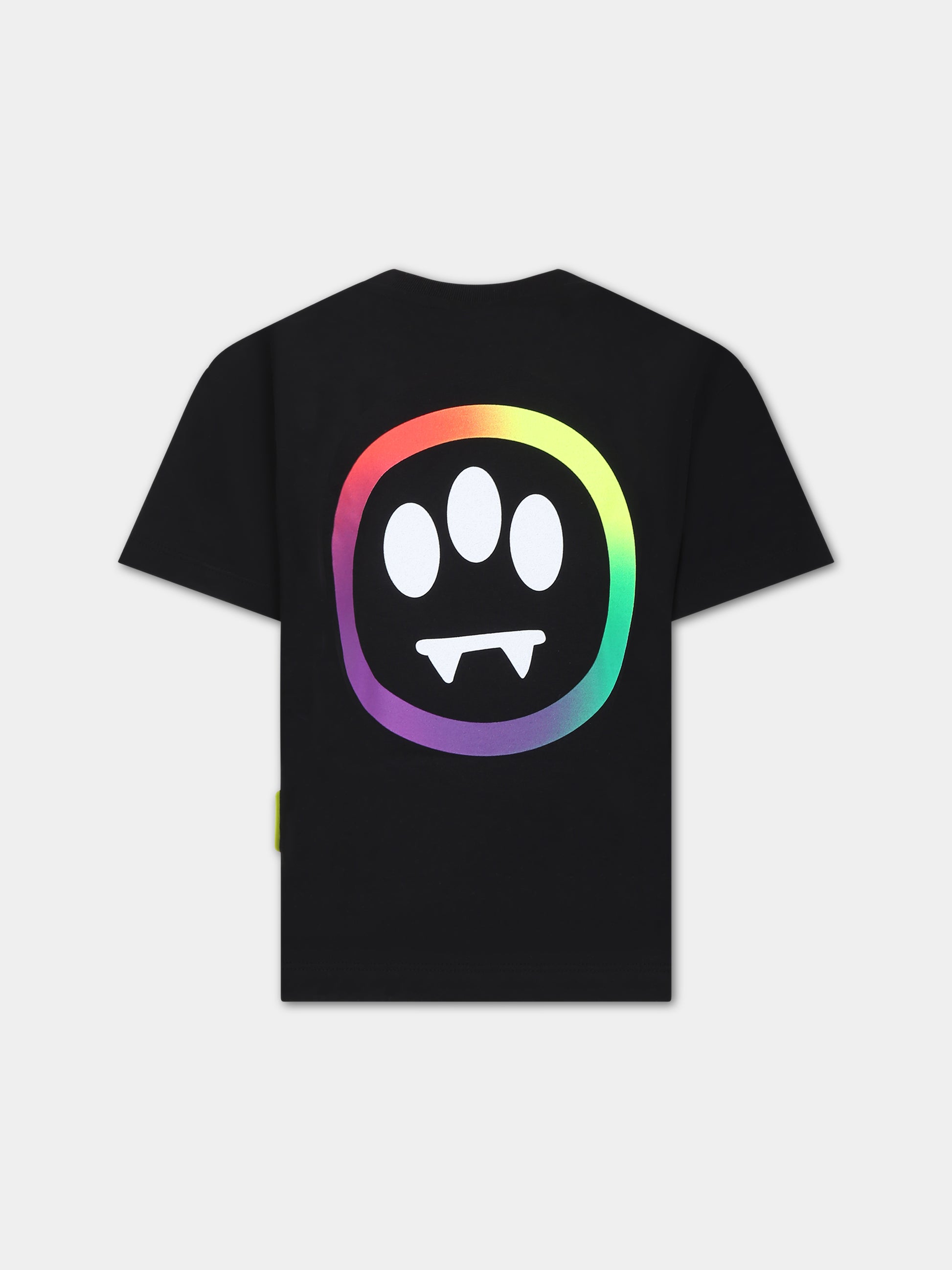 T-shirt nera per bambini con logo,Barrow,F3BKJUTH013 110