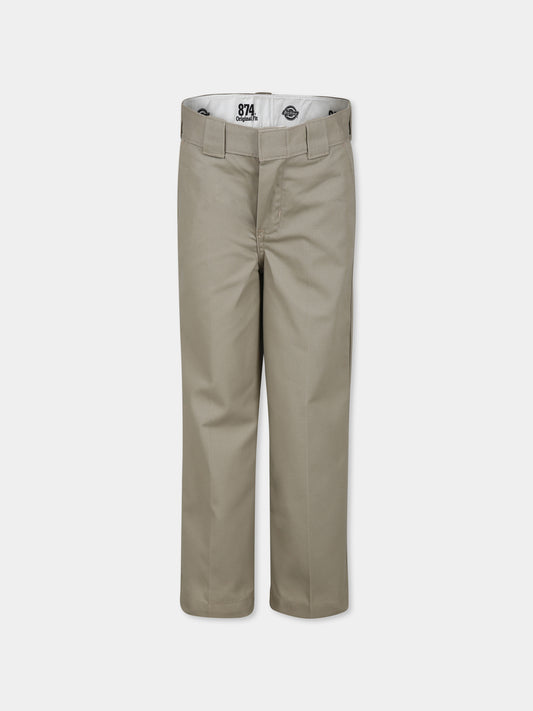 Pantaloni 874 beige per bambino con logo,Dickies,DK0QP874DSR1