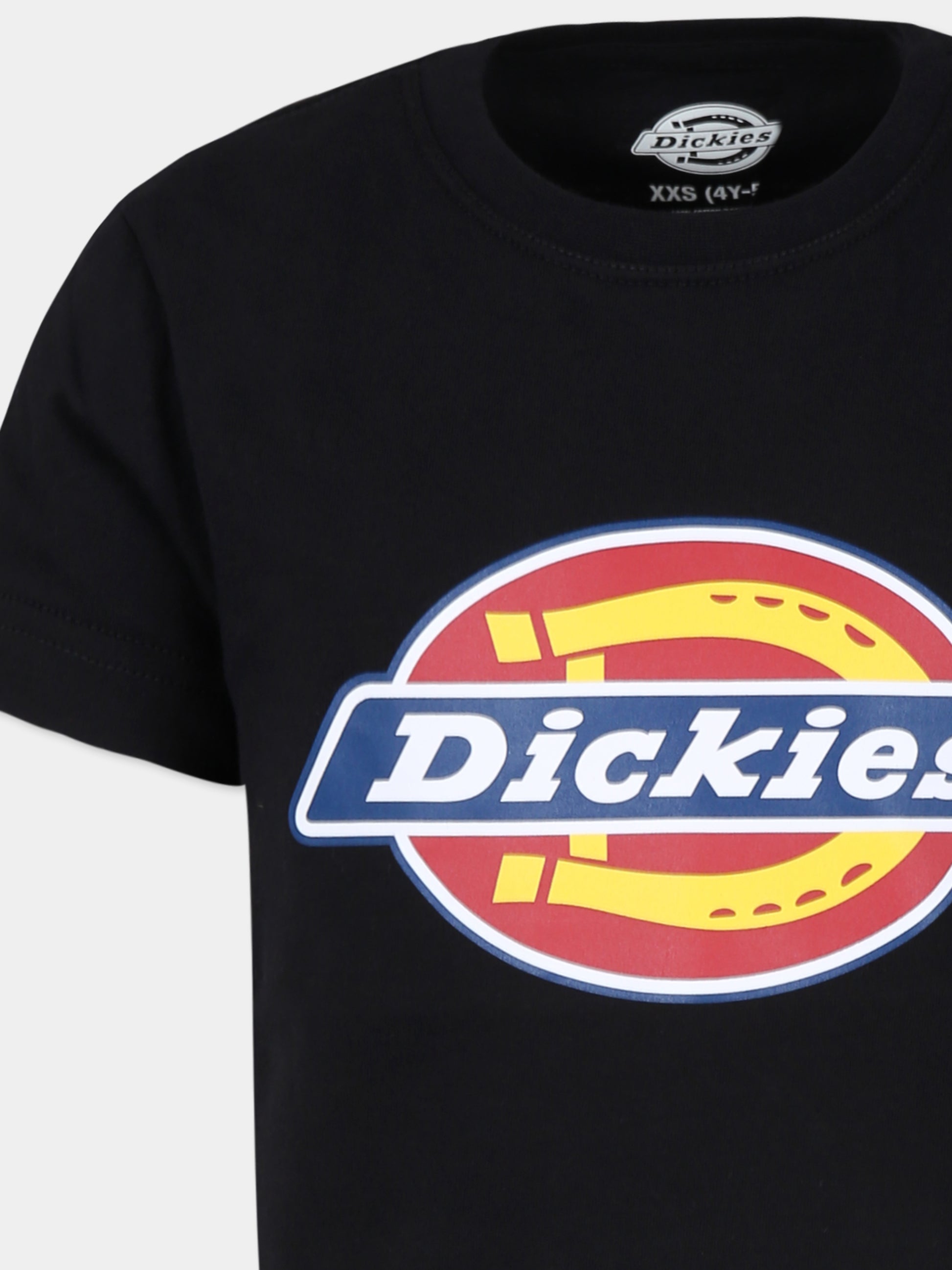 T-shirt nera per bambino con logo,Dickies,DK0KSR27KBK1