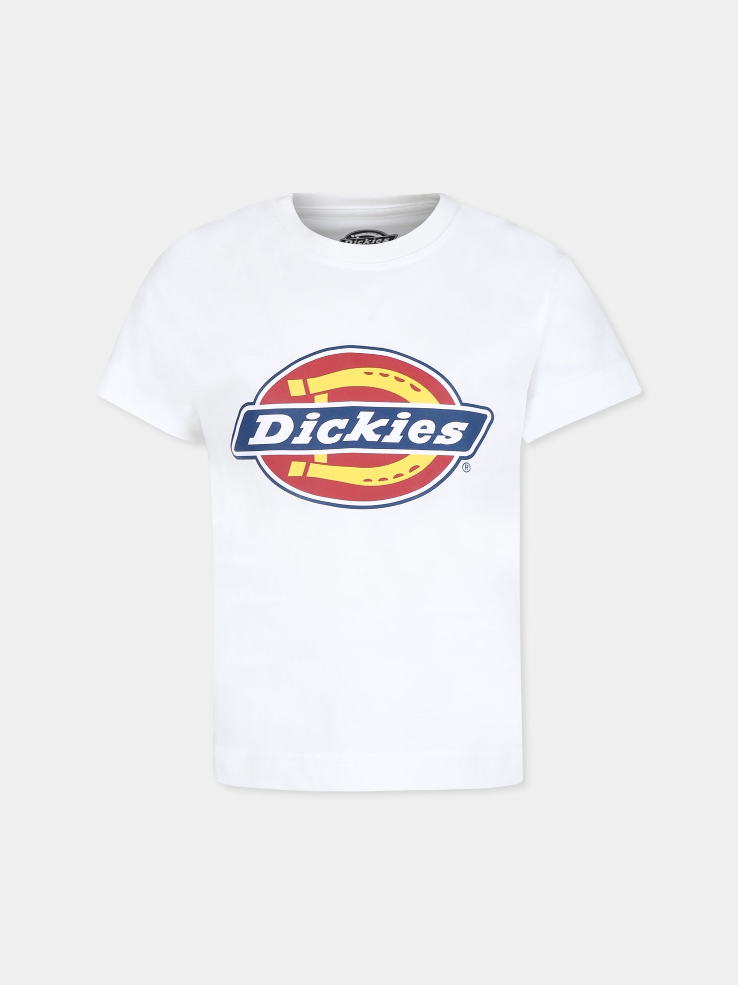 T-shirt bianca per bambino con logo,Dickies,DK0KSR270WH1