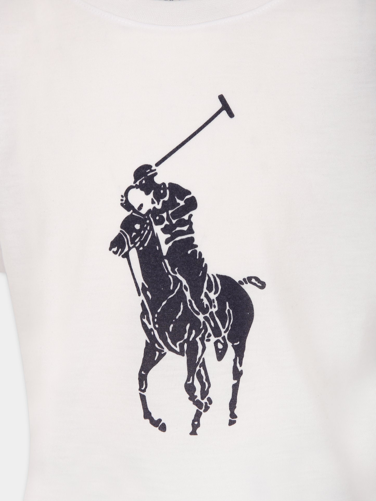 Pigiama bianco per bambino con logo,Ralph Lauren Kids,9P0109 BCV