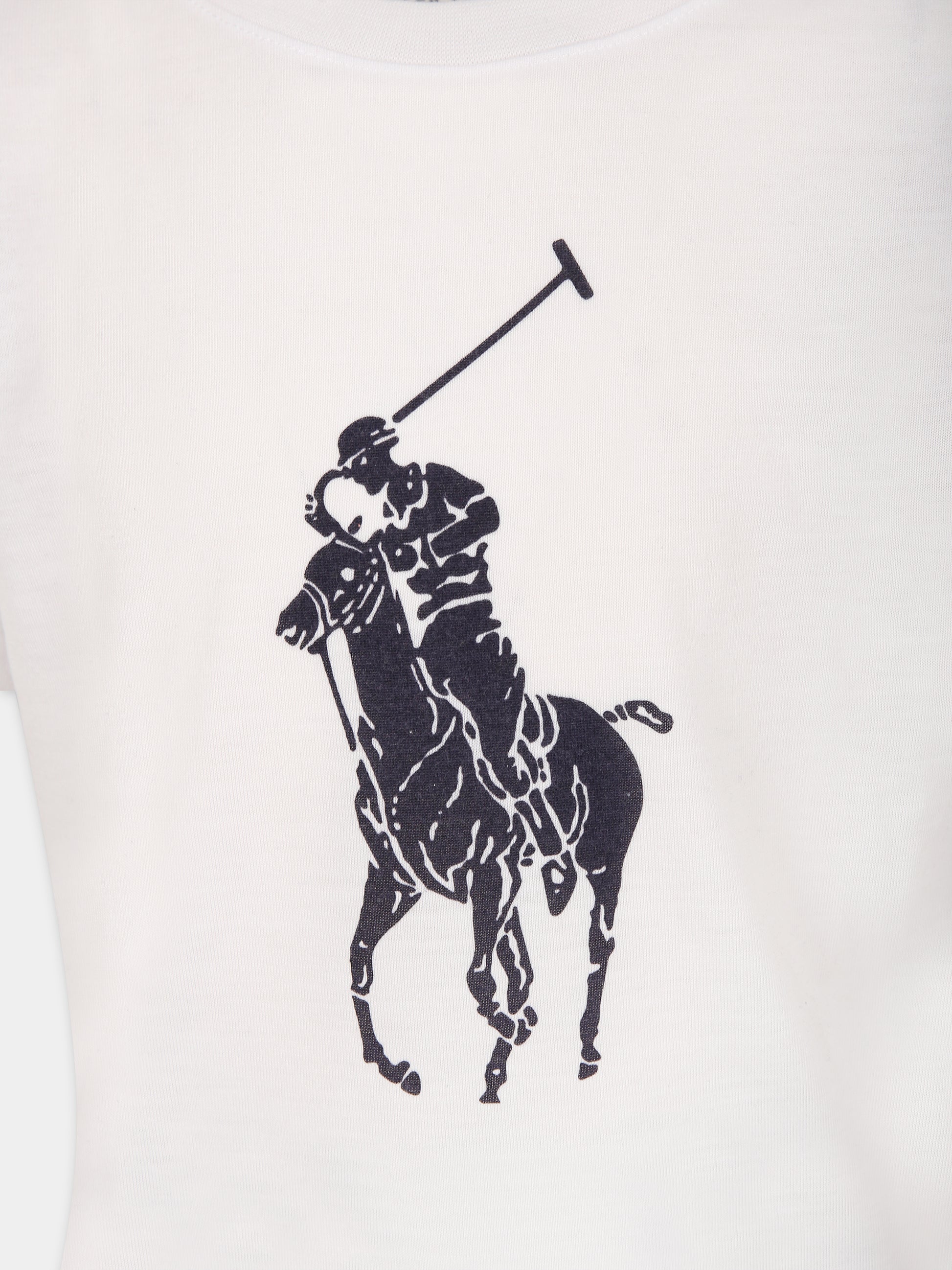 Pigiama bianco per bambino con logo,Ralph Lauren Kids,9P0109 BCV