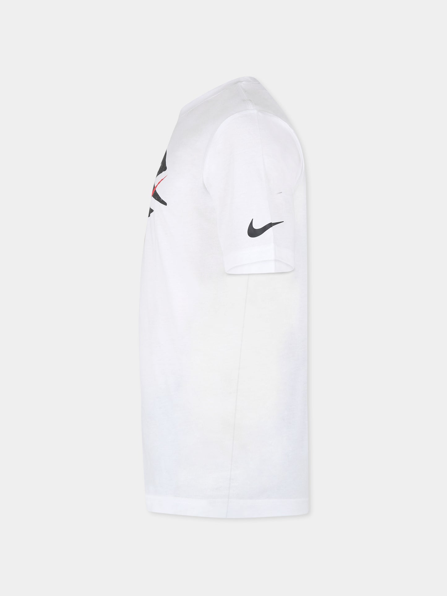 T-shirt bianca per bambino con loghi,Nike,0714 001 WHITE