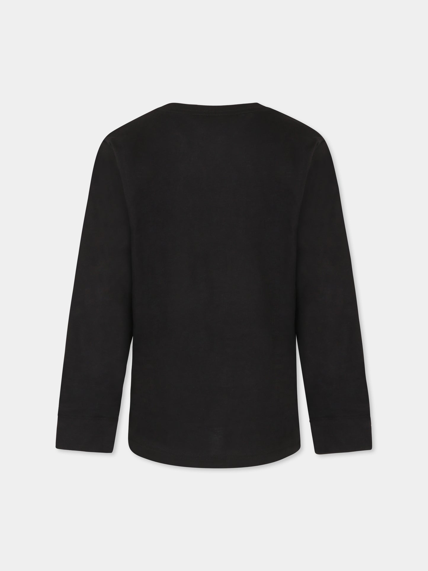 Black t-shirt for boy with logo