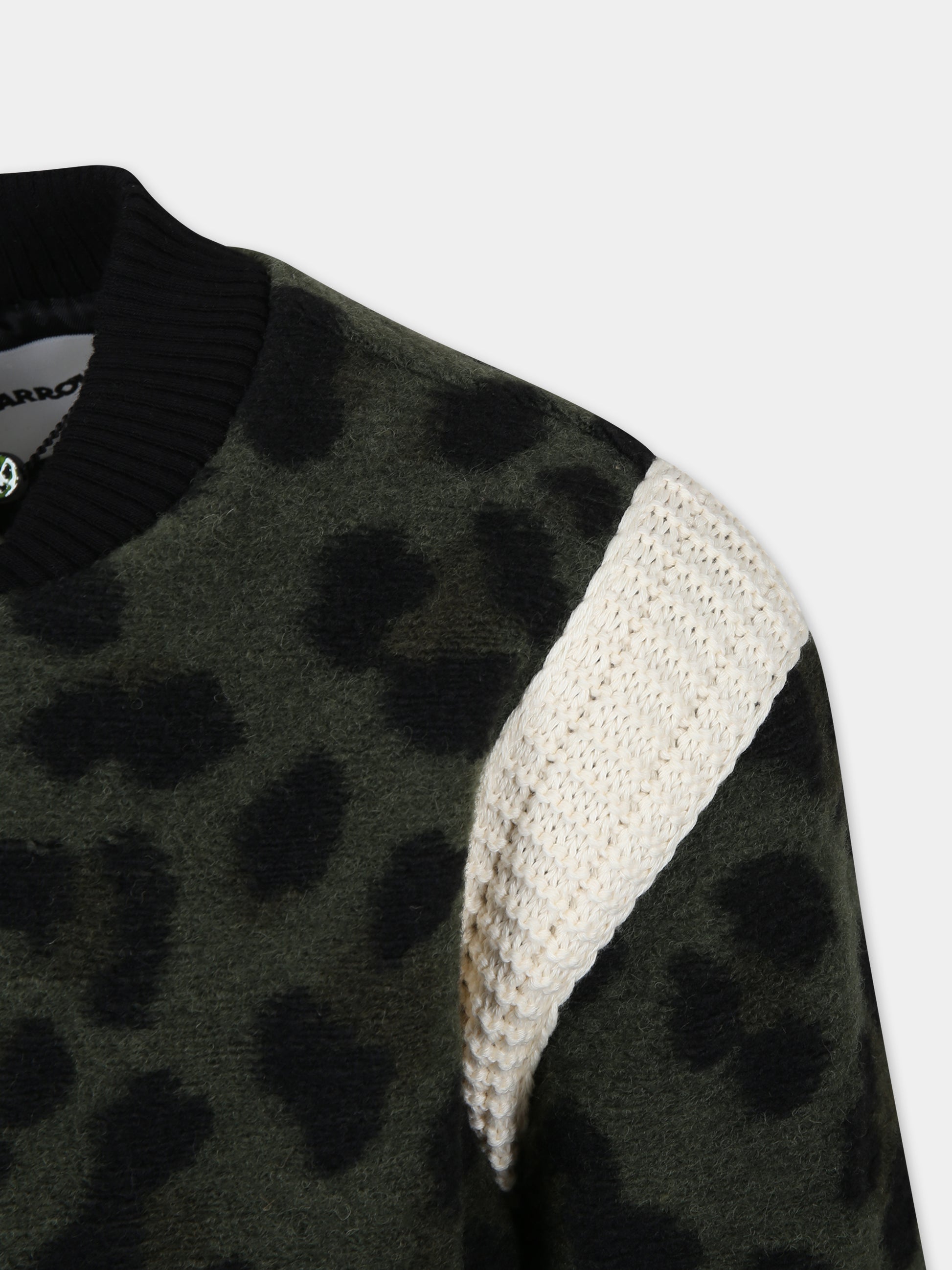 Bomber verde per bambina con ricamo,Barrow,F3BKJUBO044 BW010