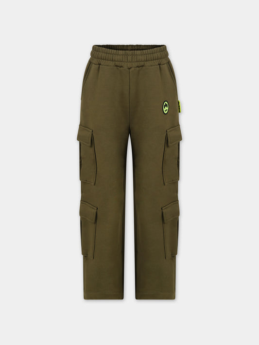 Pantaloni verdi per bambini con logo,Barrow,F3BKJUFP031 BW010