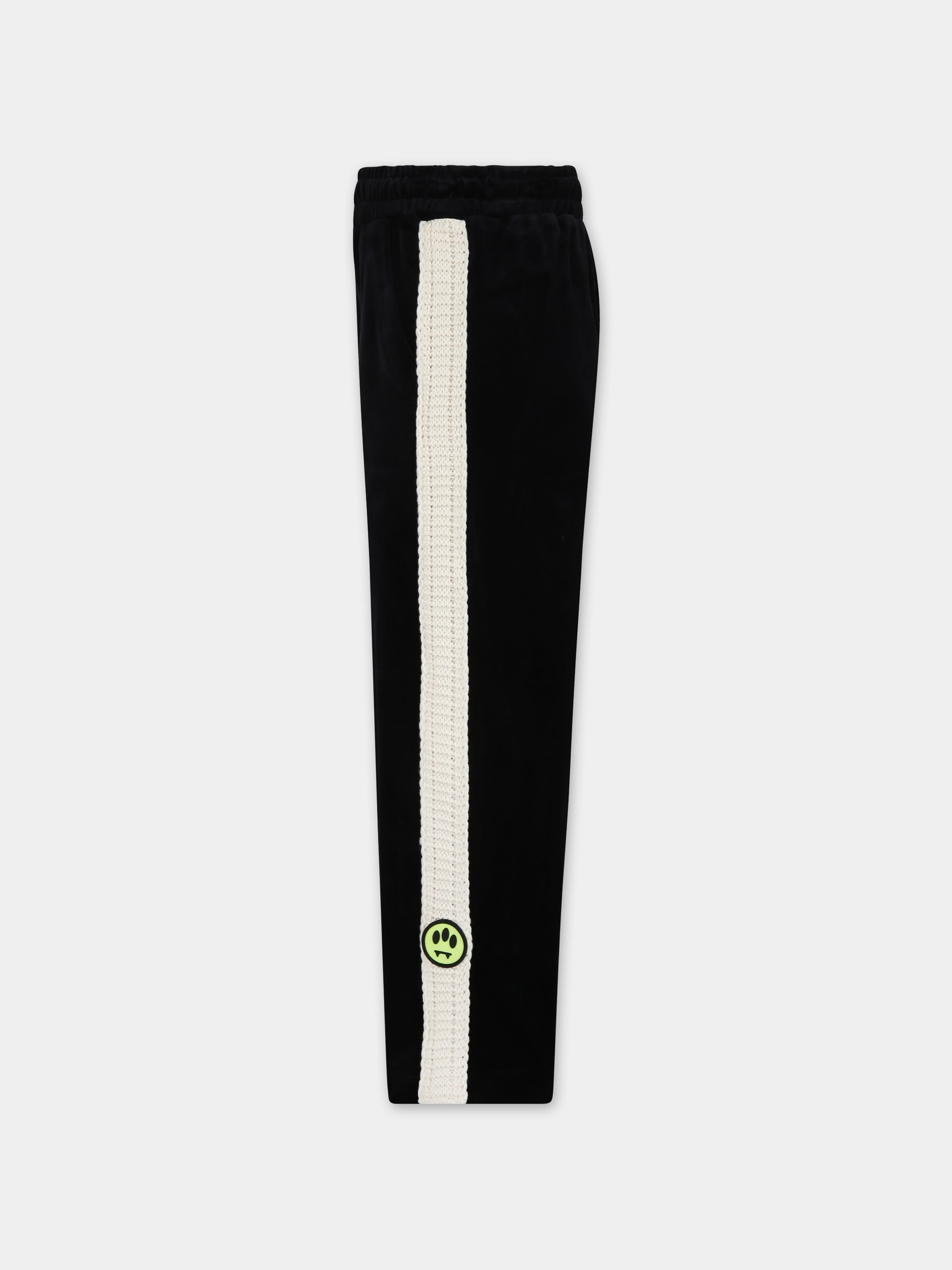 Pantaloni neri per bambina con ricamo,Barrow,F3BKJUPA055 110