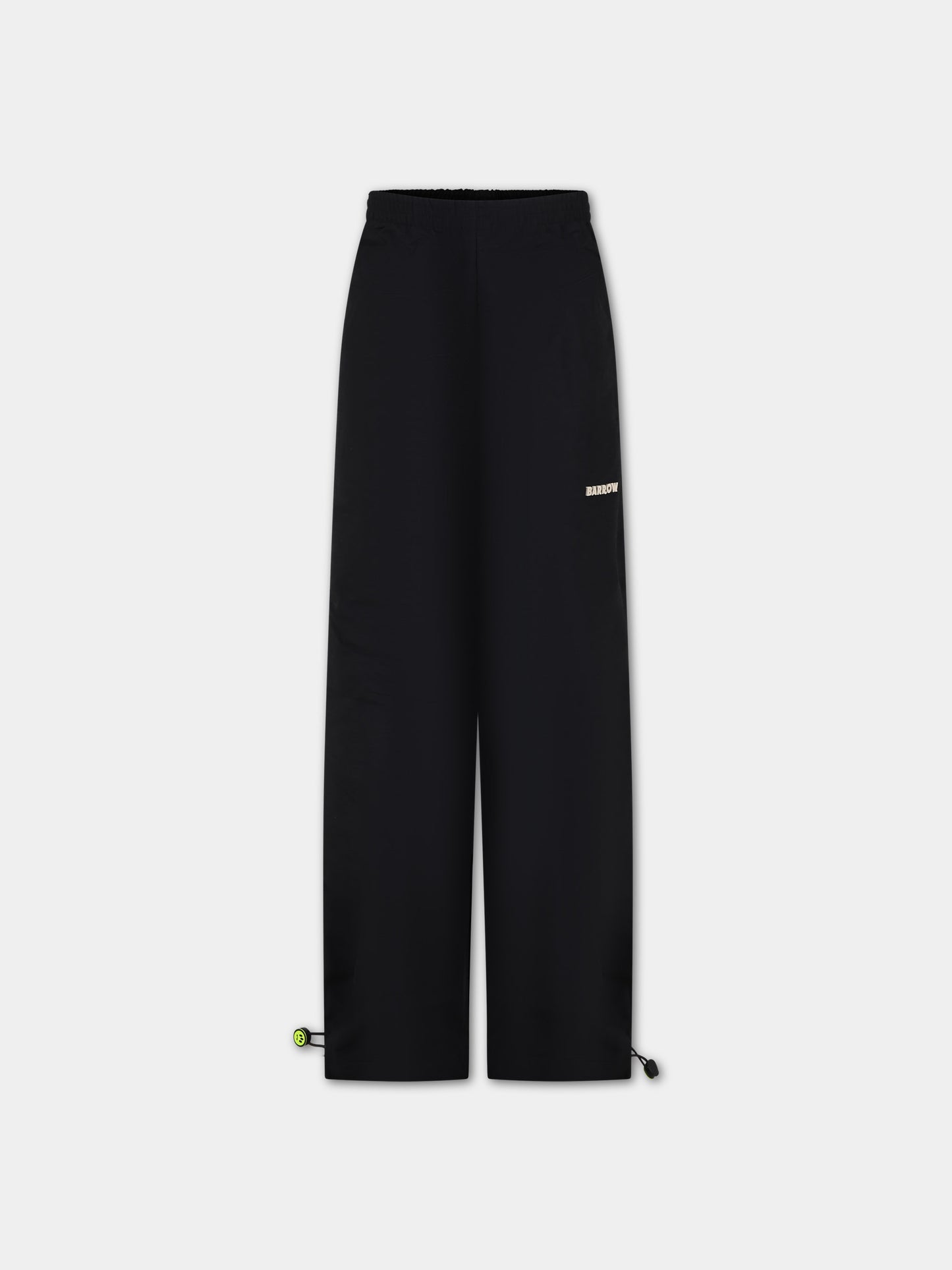 Pantaloni neri per bambina con logo e smile,Barrow,F3BKJUPA066E 110