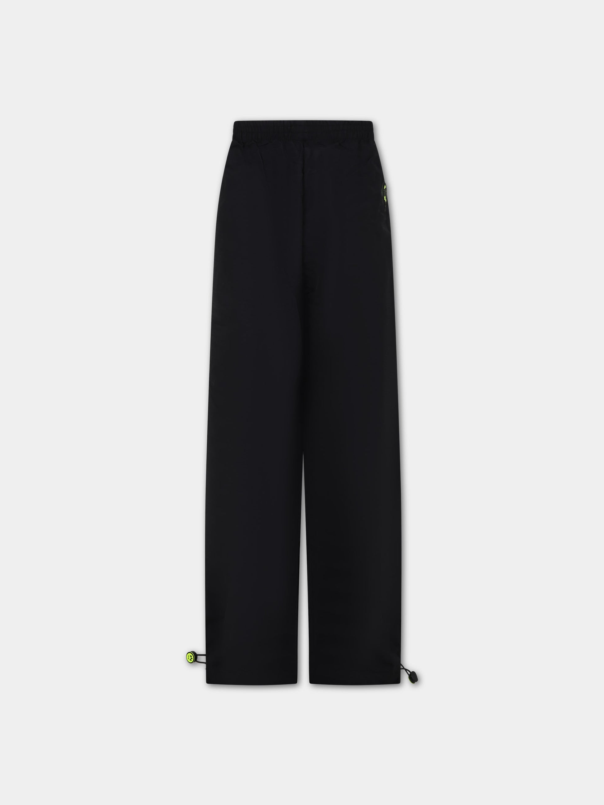 Pantaloni neri per bambina con logo e smile,Barrow,F3BKJUPA066E 110