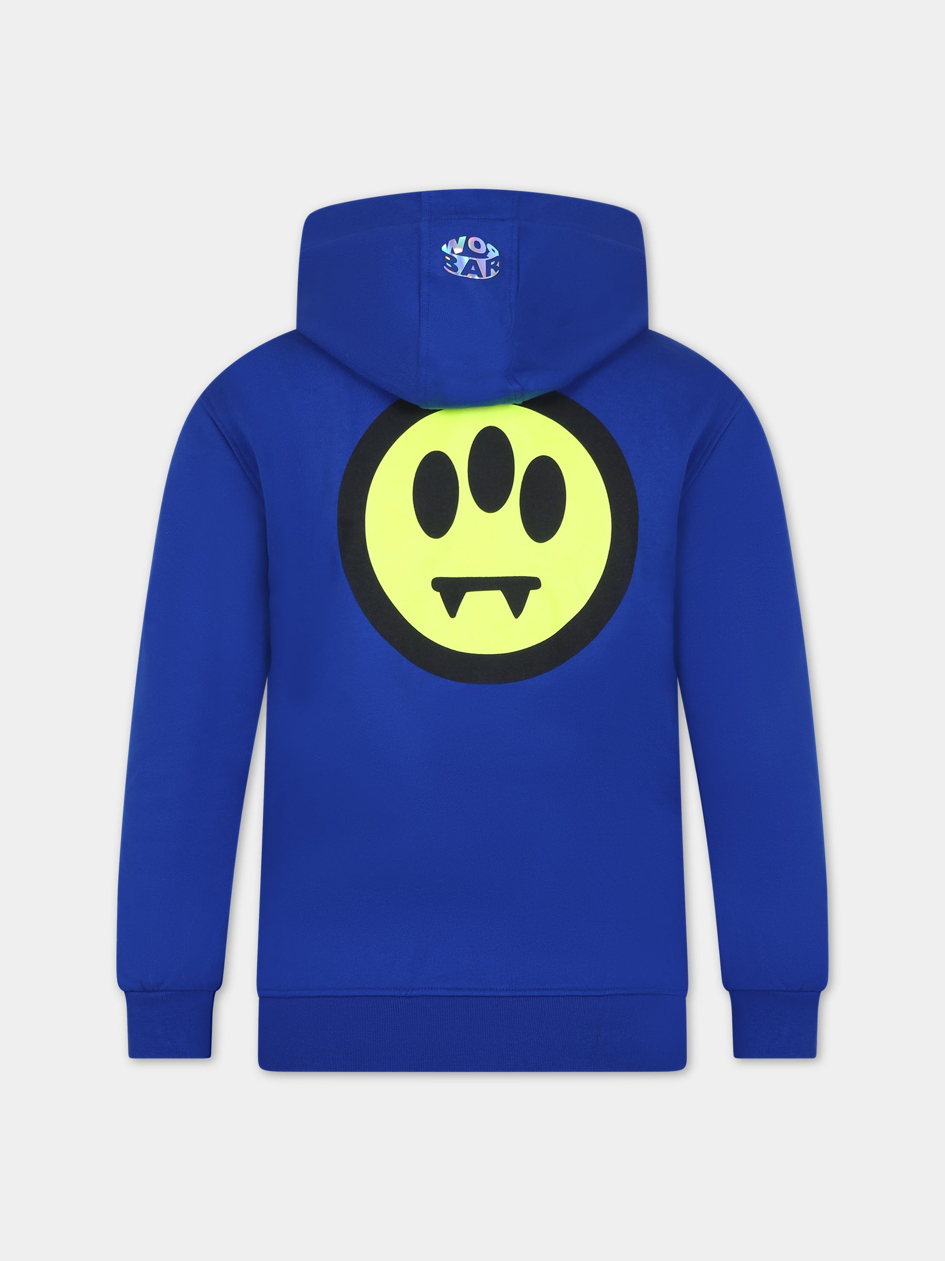 Felpa blu per bambini con logo e smile,Barrow,F3BKJUZH092 BW013