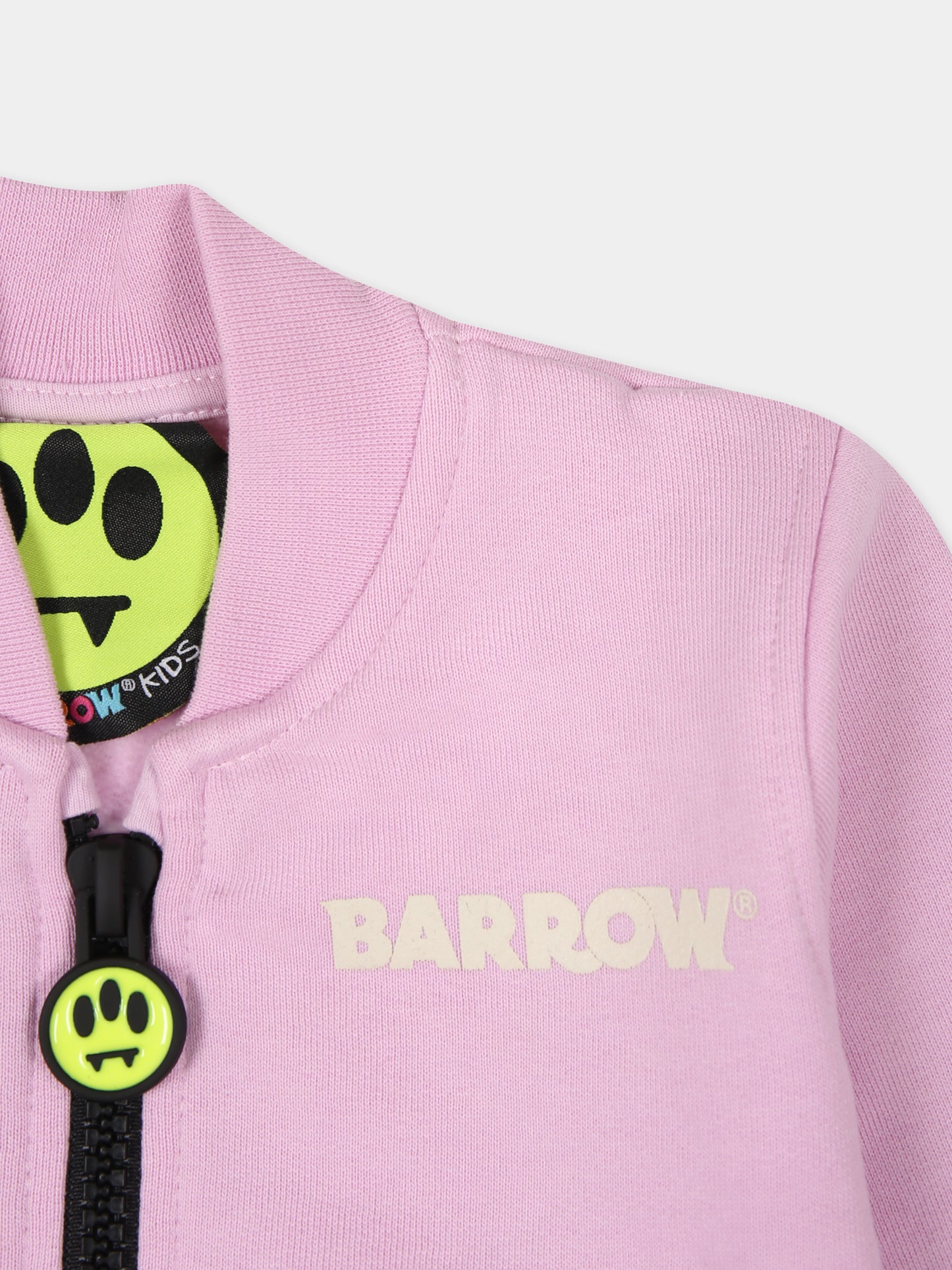 Felpa rosa per neonati con logo,Barrow,F3BKNGJK113 BW014