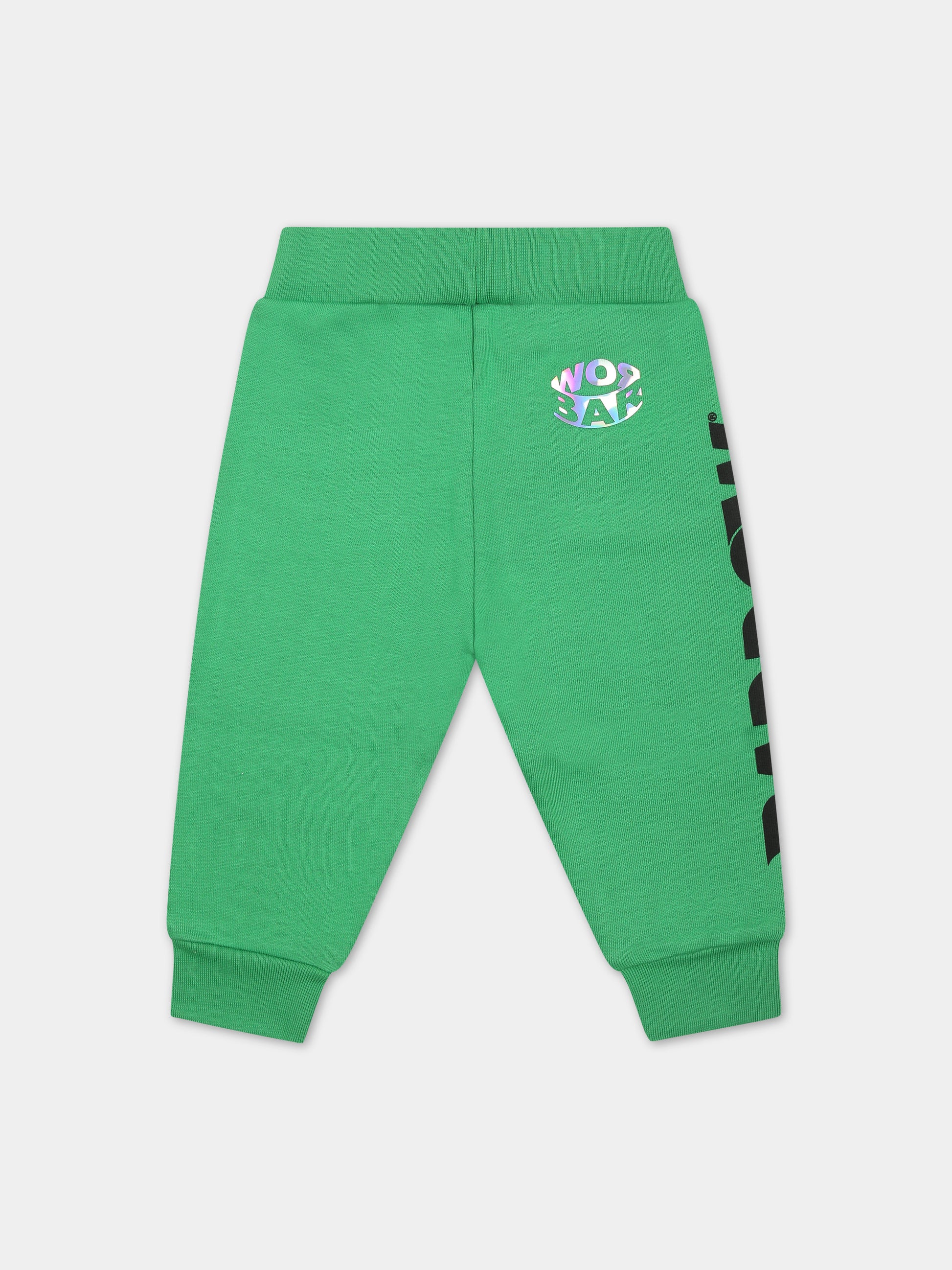 Pantaloni verdi per neonati con logo,Barrow,F3BKUNFP129 BW012