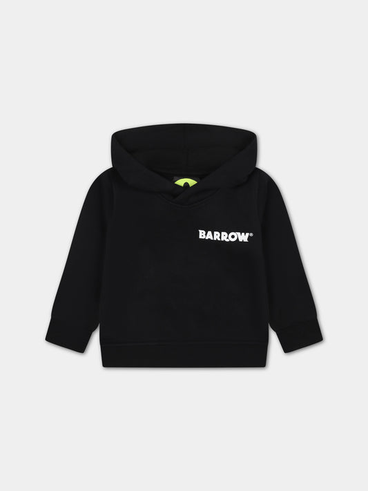 Felpa nera per neonati con logo,Barrow,F3BKUNHS122 110