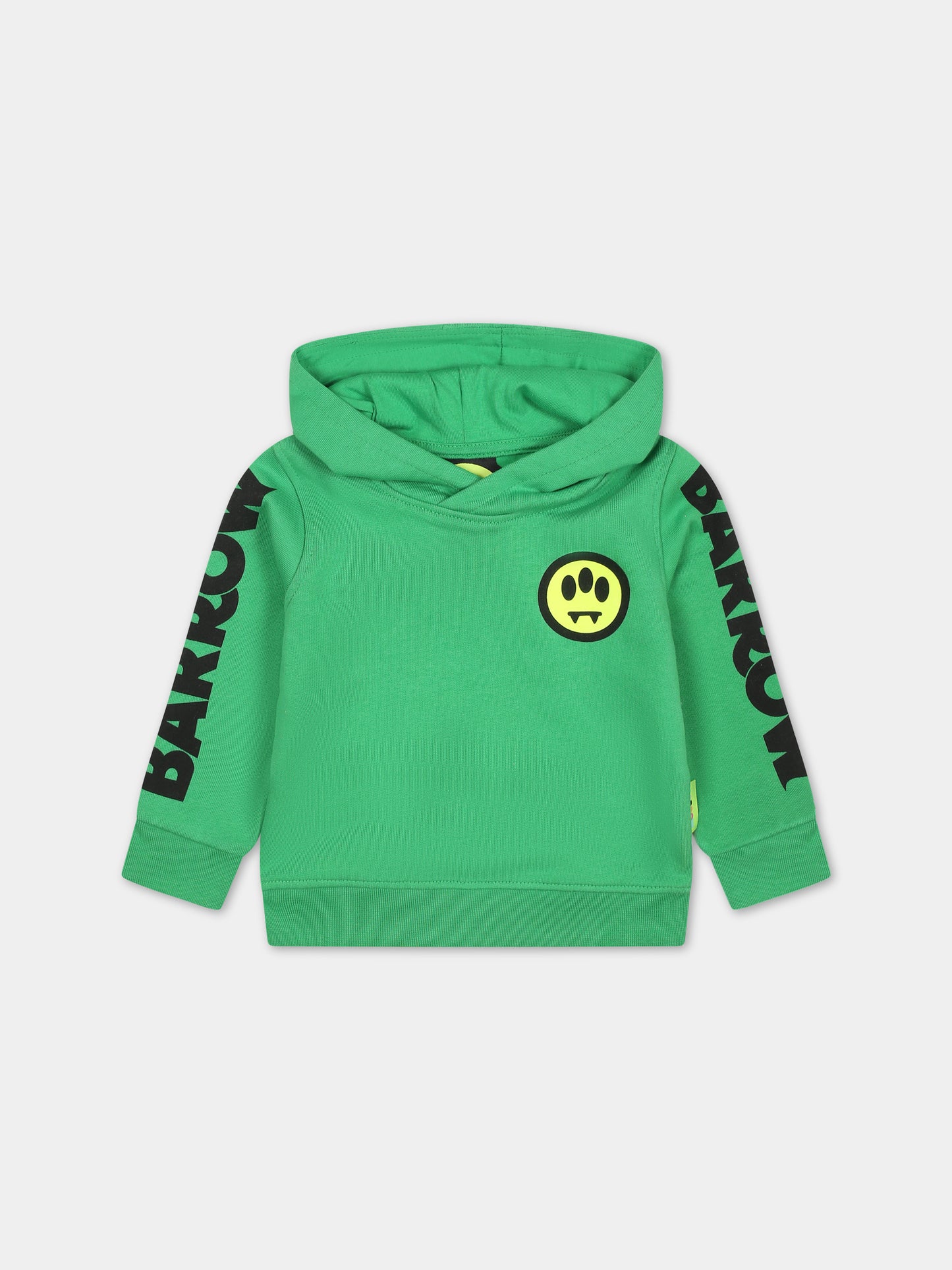 Felpa verde per neonati con logo,Barrow,F3BKUNHS127 BW012