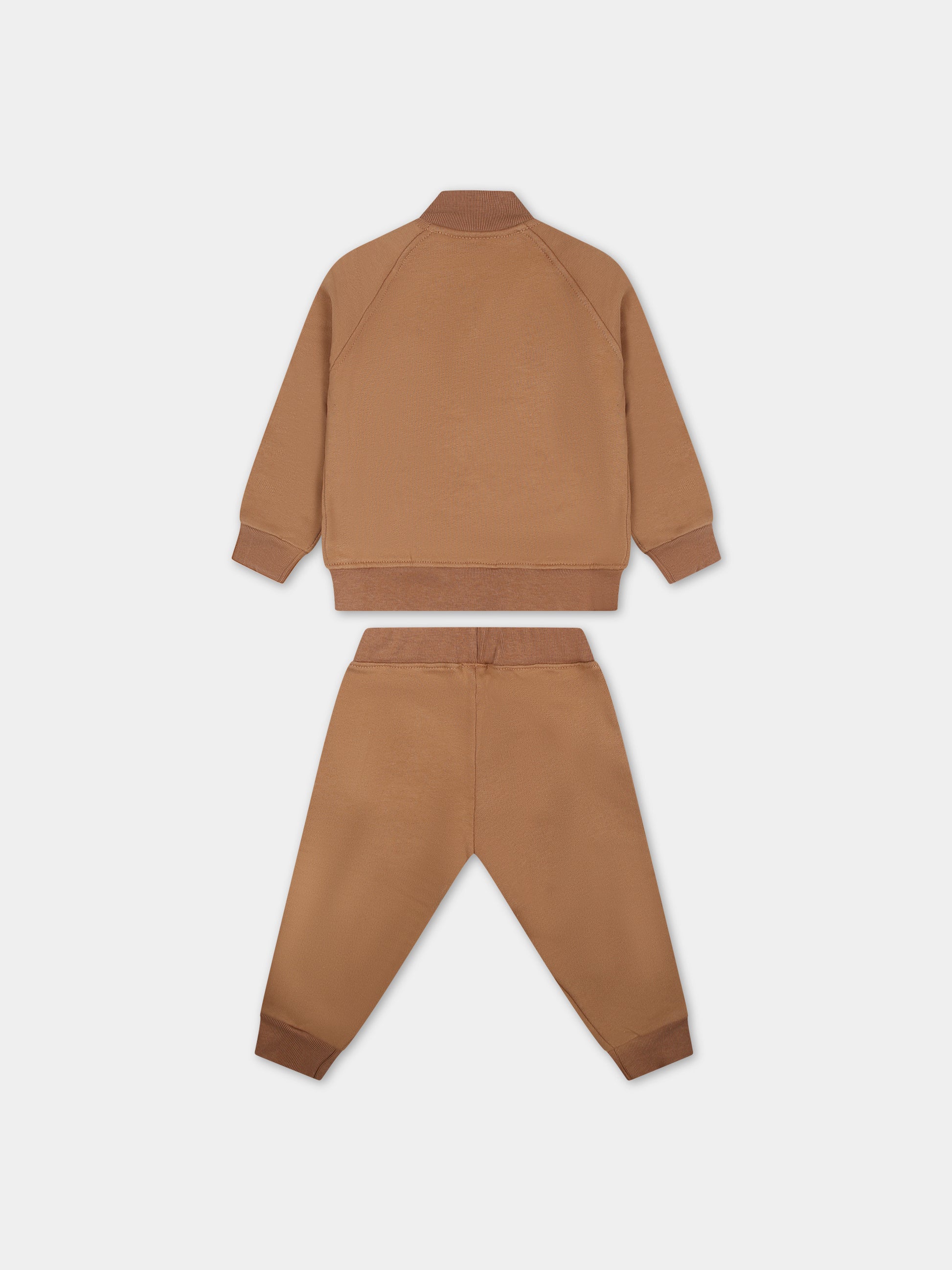 Completo marrone per neonato con logo,Barrow,F3BKUNTP104 924