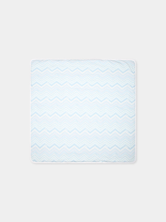 Coperta celeste per neonato con motivo chevron,Missoni,MV0500 J0443 100CE