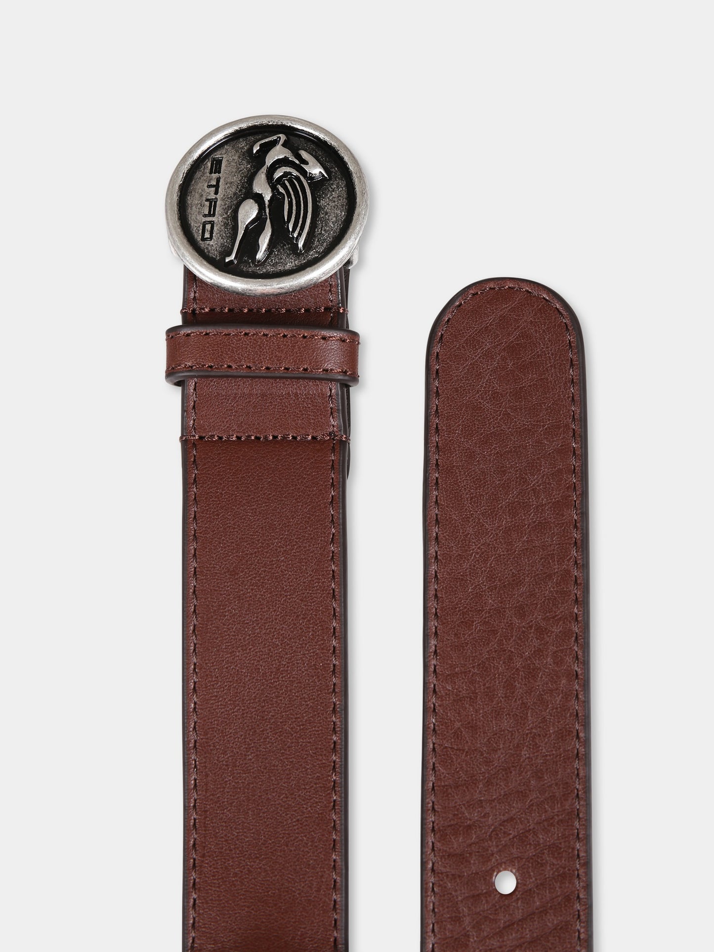 Blue belt for boy with Pegaso and logo