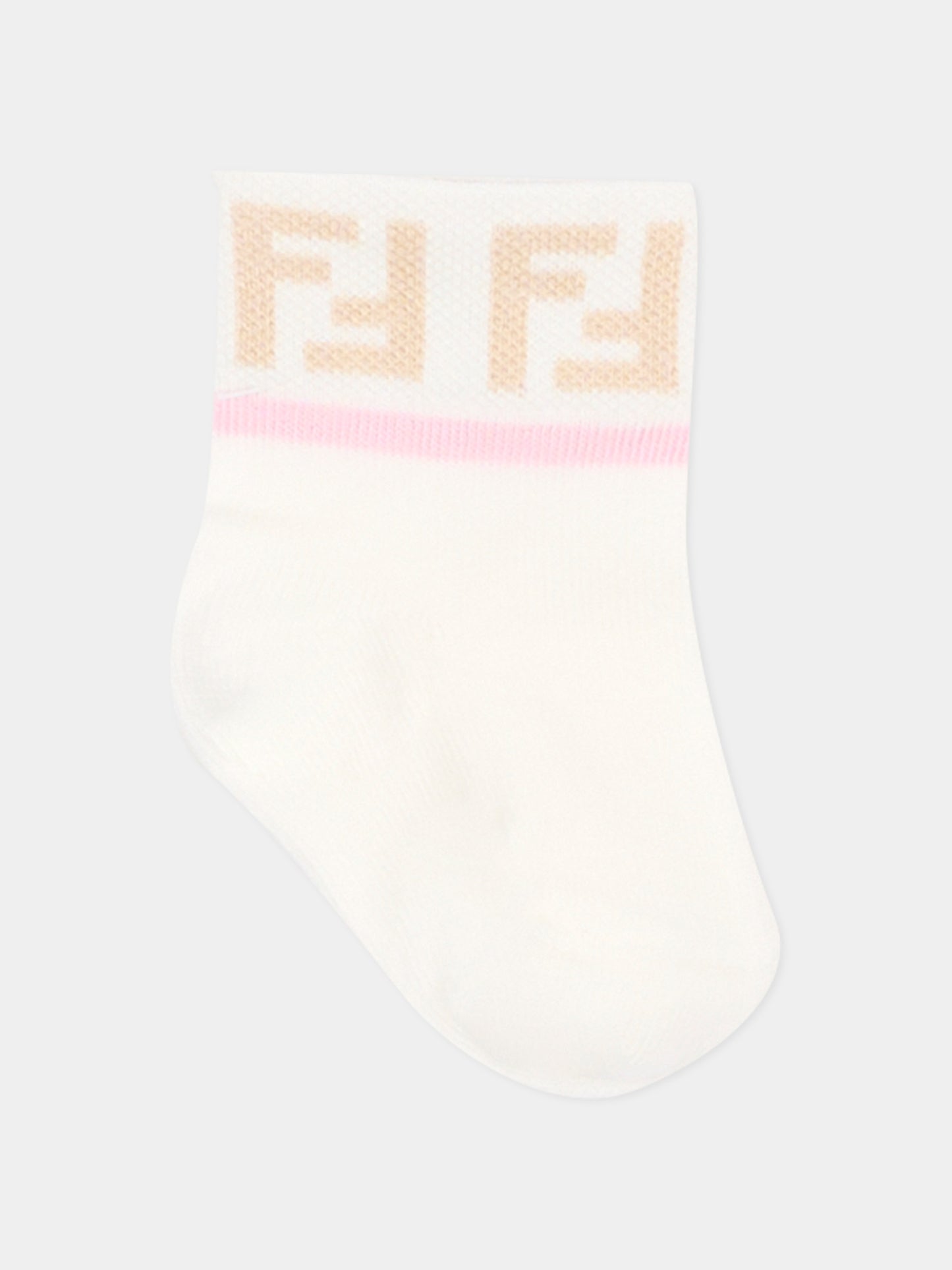 Multicolor socks set for baby girl with double F