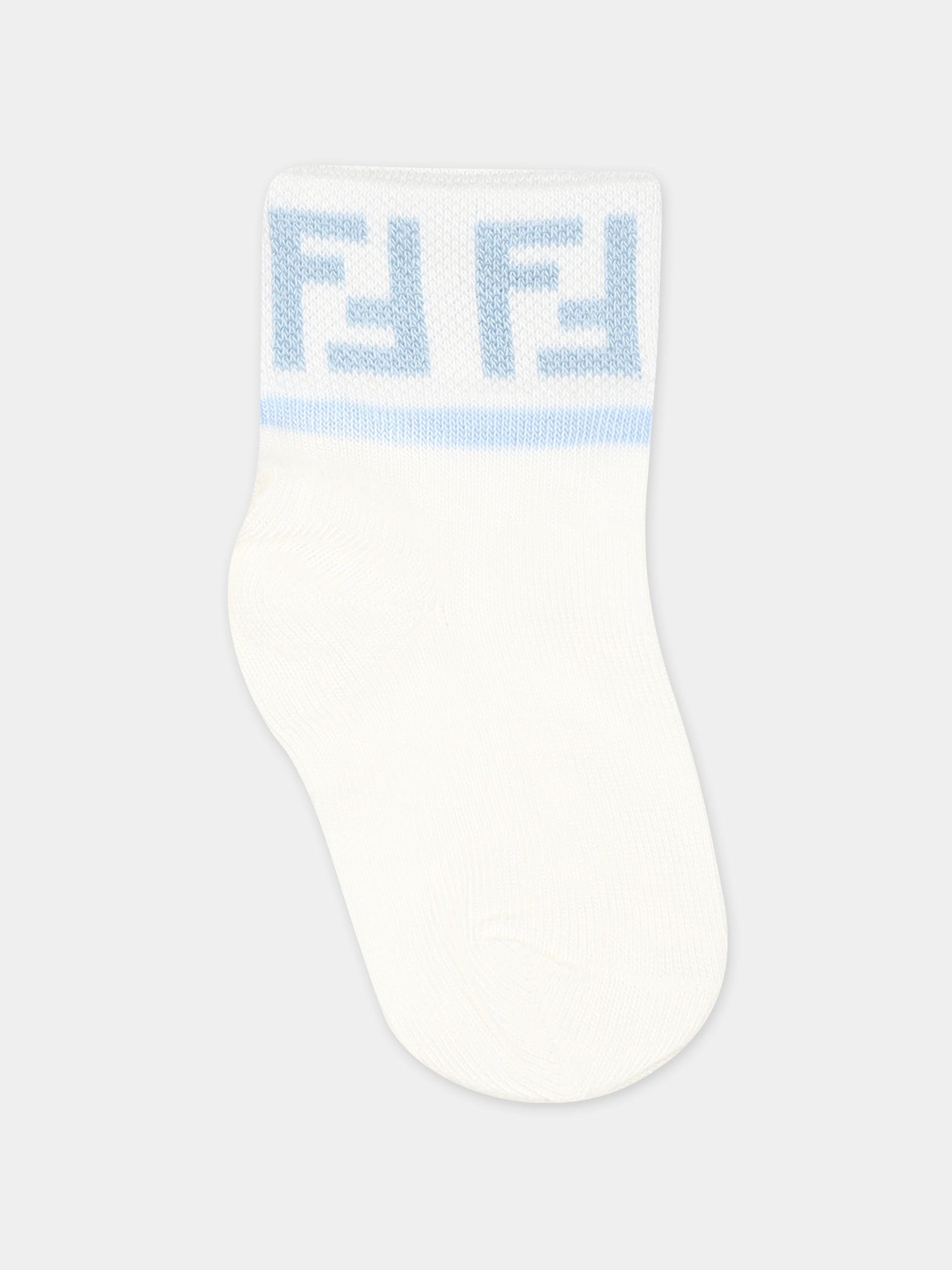 Set calzini multicolor per neonato con doppia F,Fendi Kids,BMN026 ASQV F1PMJ