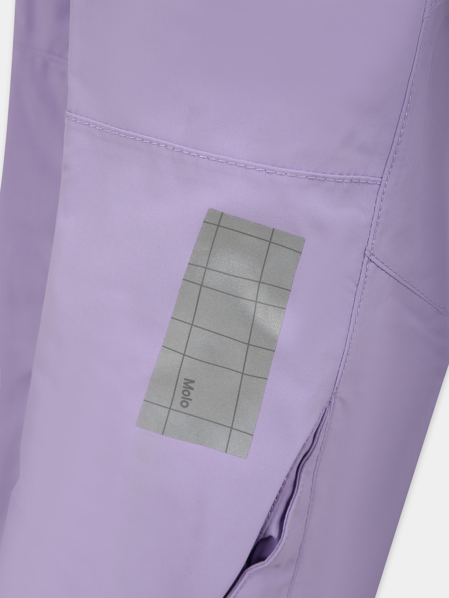 Pantaloni viola per neonata con stampa e logo,Molo,5W23I104 8783