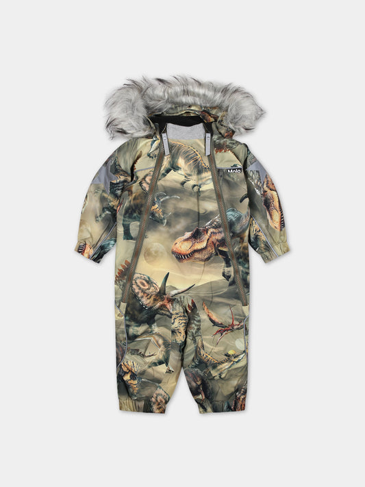 Tuta da neve multicolor per bambino con stampa e logo,Molo,5W23N104 6848