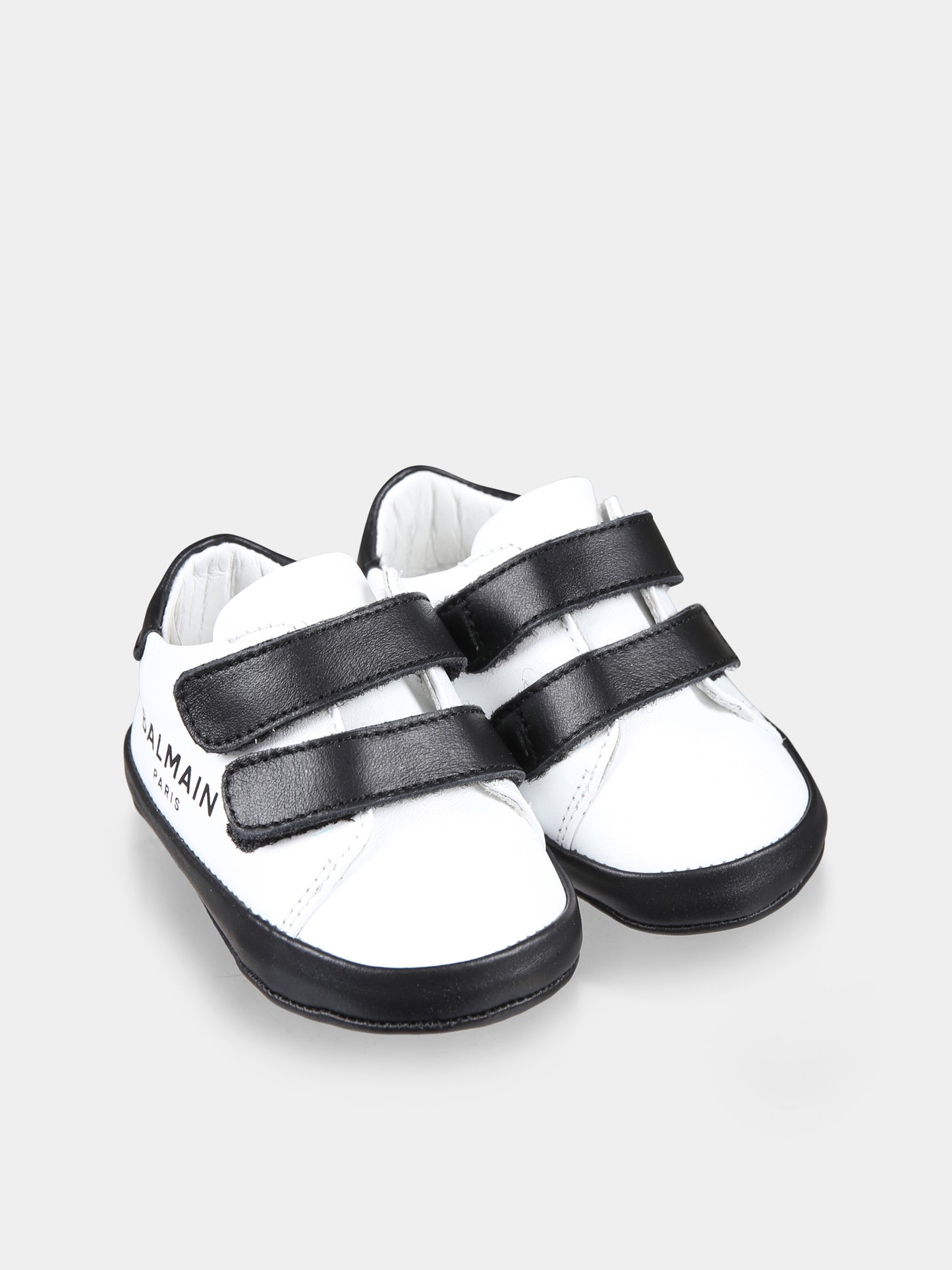 Sneakers bianche per neonato con logo,Balmain Kids,BV0546 Y0051 100NE