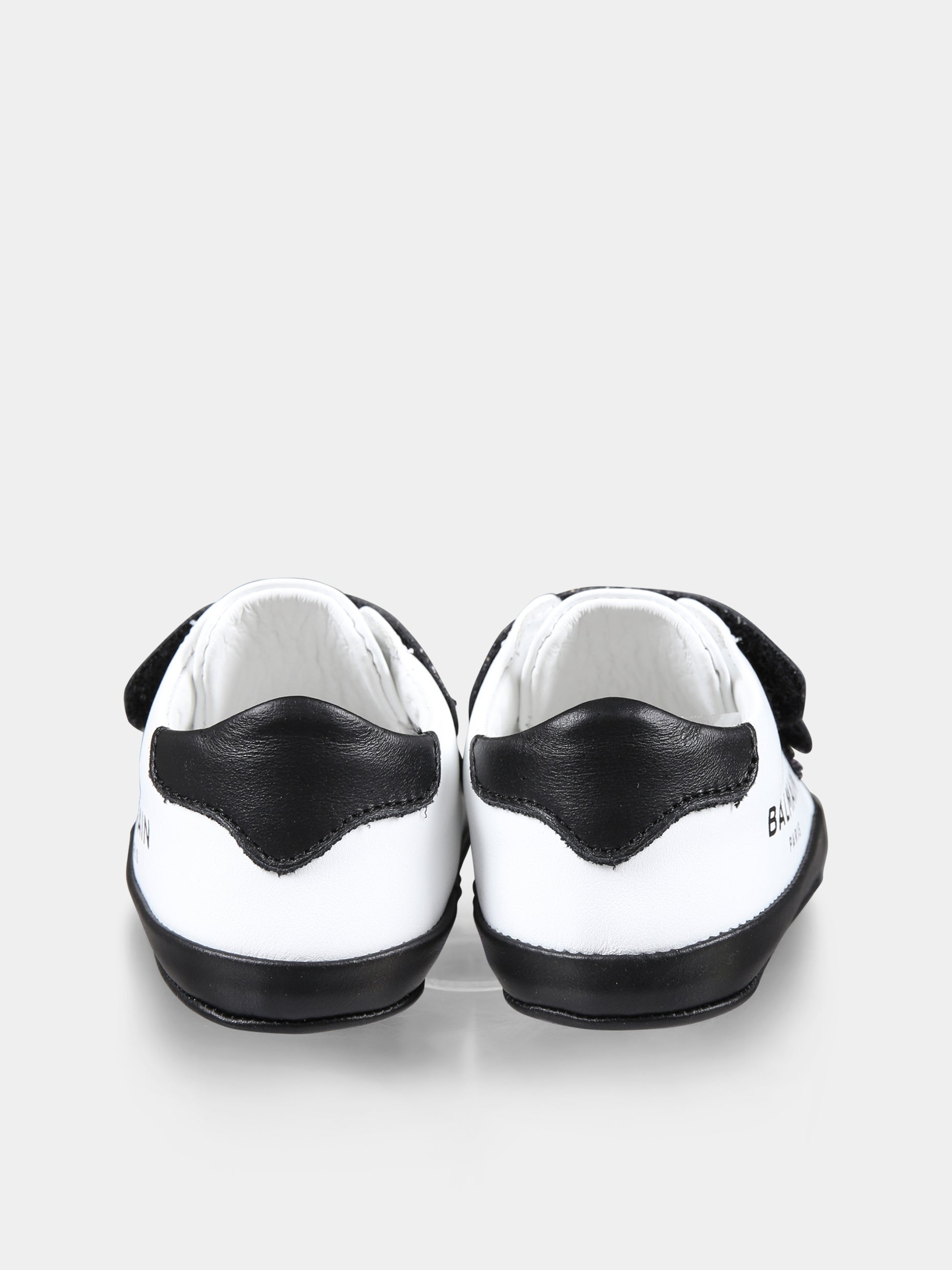 Sneakers bianche per neonato con logo,Balmain Kids,BV0546 Y0051 100NE