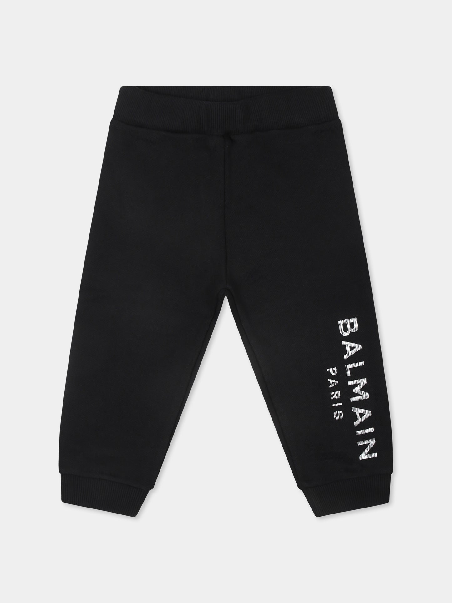 Pantaloni neri per neonati con logo,Balmain Kids,BV6500 Z0001 930AG