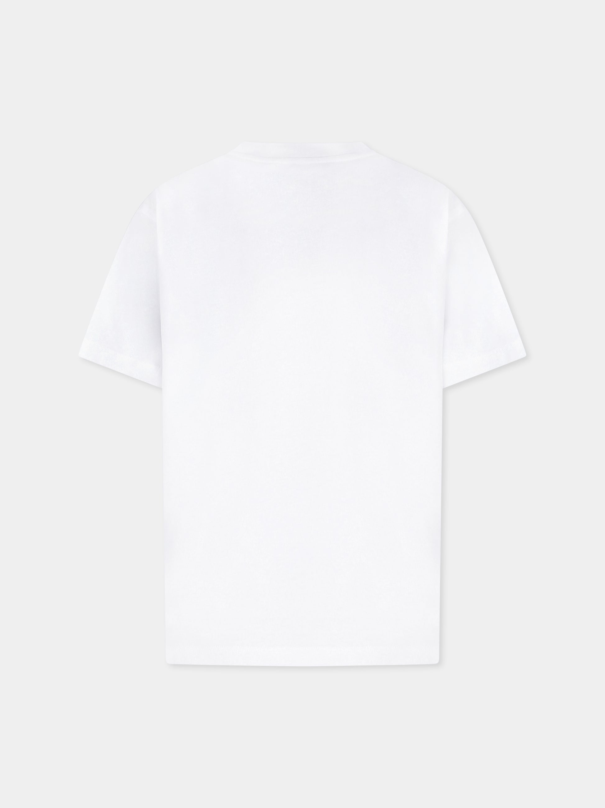 T-shirt bianca per bambini con logo,Balmain Kids,BV8R41 Z0057 100OR