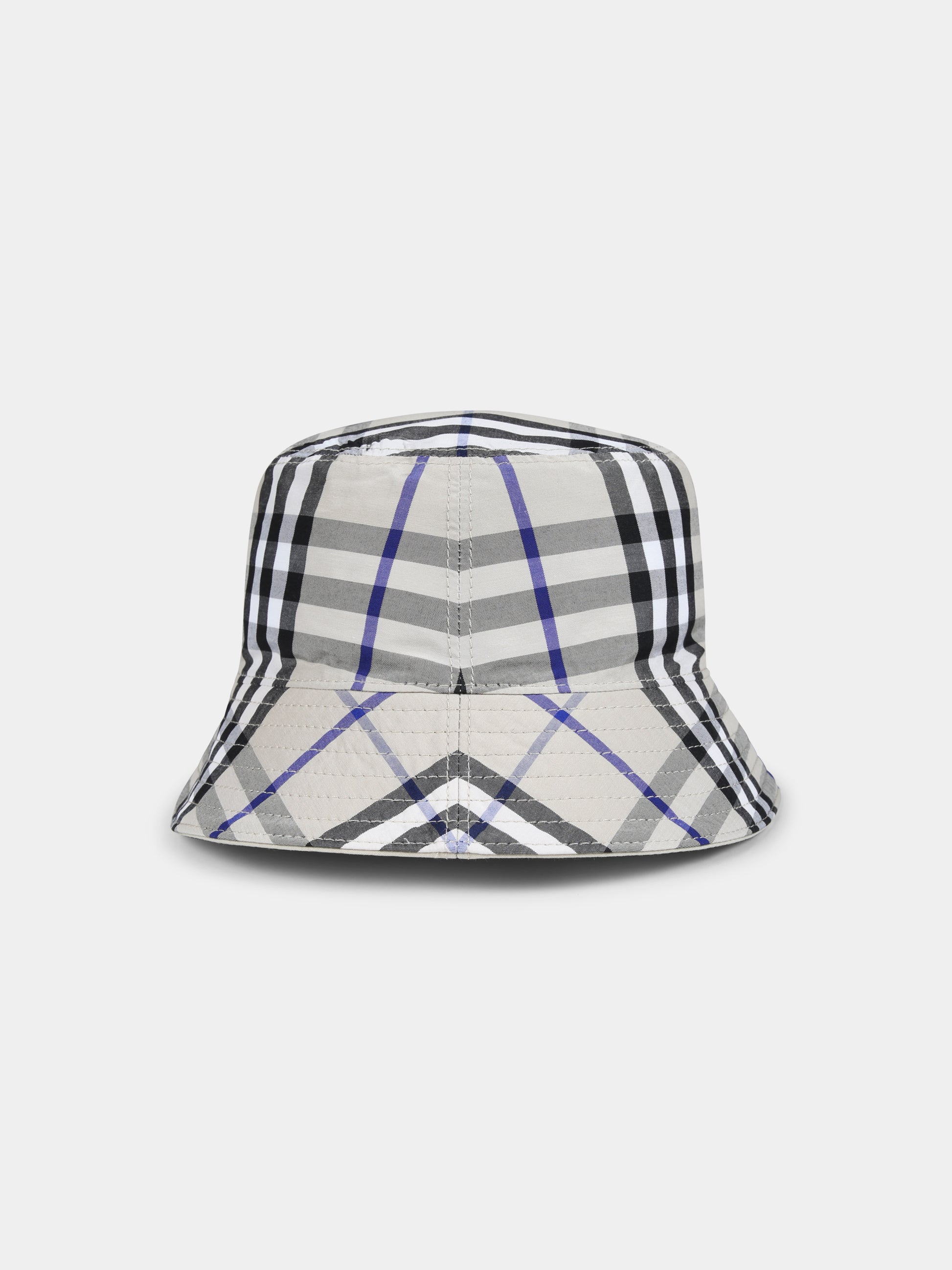 Cloche reversibile grigia per bambini con cavaliere equestre,Burberry Kids,8089432 B9629